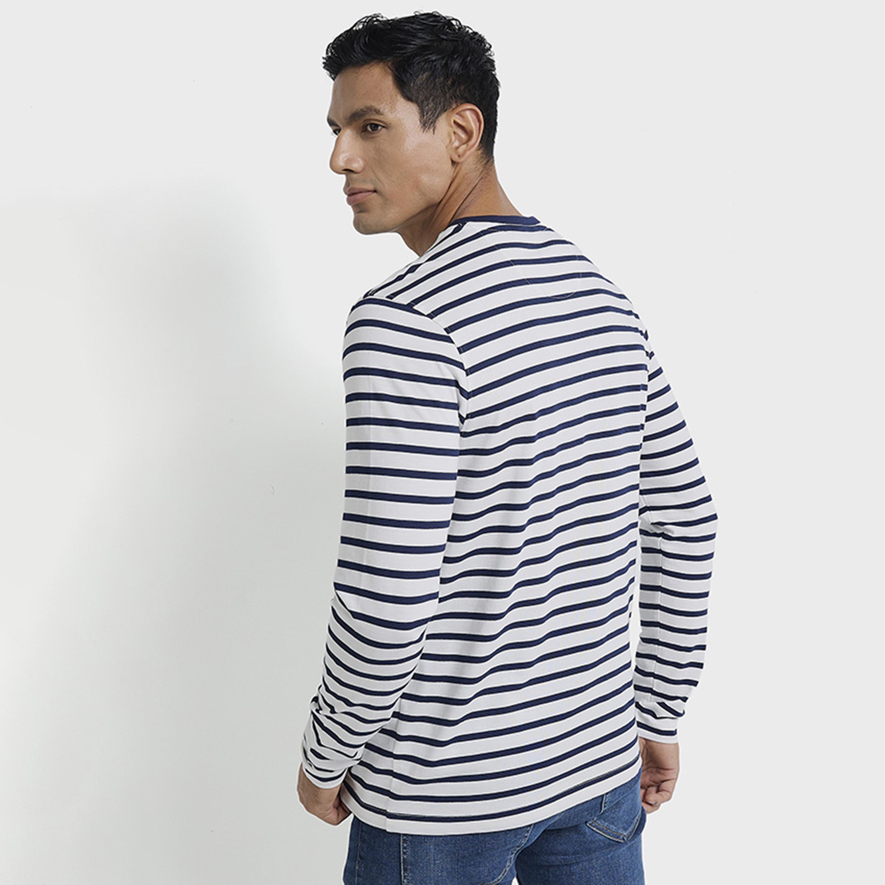 تي شيرت رجالي مخطط بياقة دائرية وأكمام طويلة من بن شيرمان-men-clothing-tshirtsandpolos-tshirts-image-8