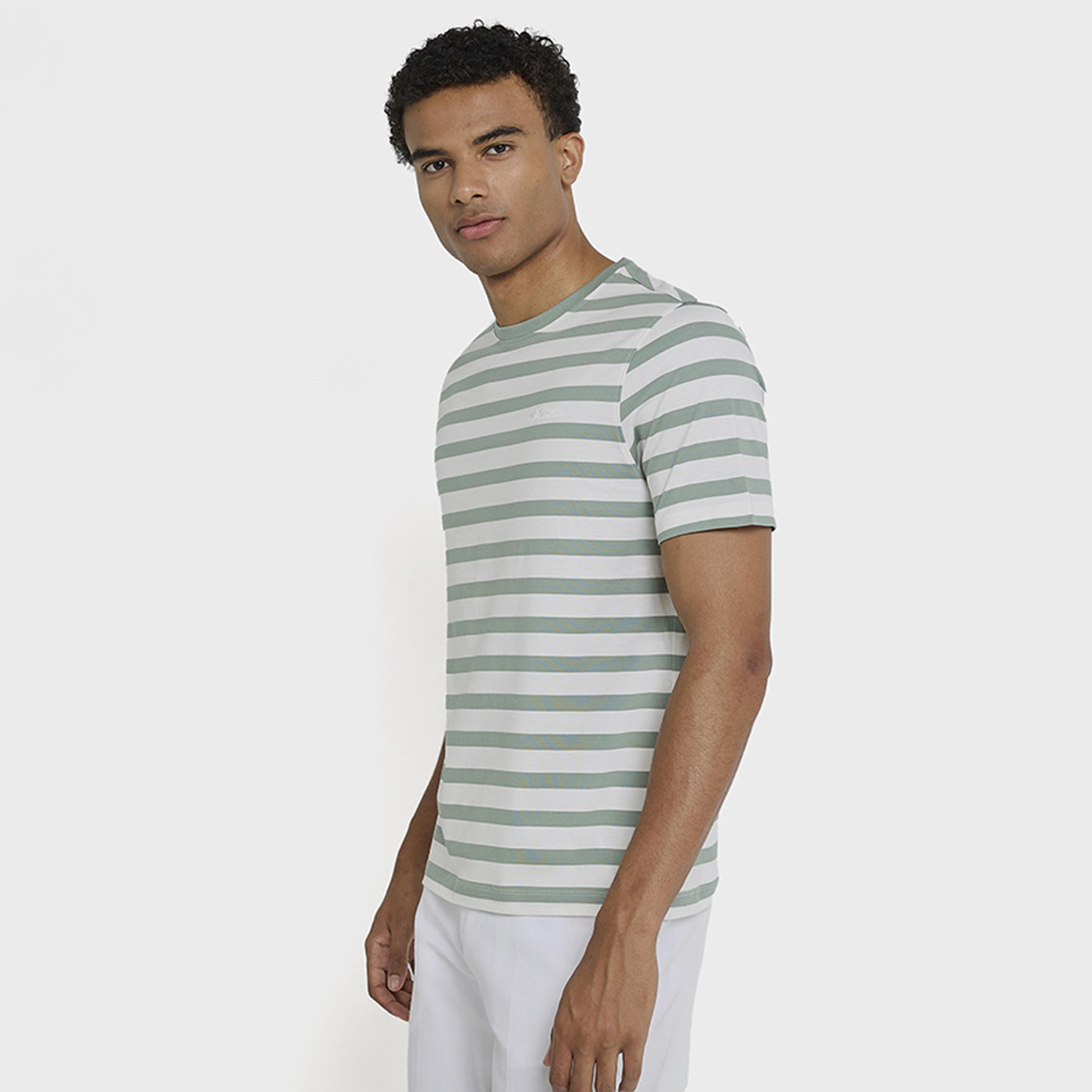 BEN SHERMAN Striped Crew Neck Short Sleeves Men's T-Shirt-men-clothing-tshirtsandpolos-tshirts-image-3