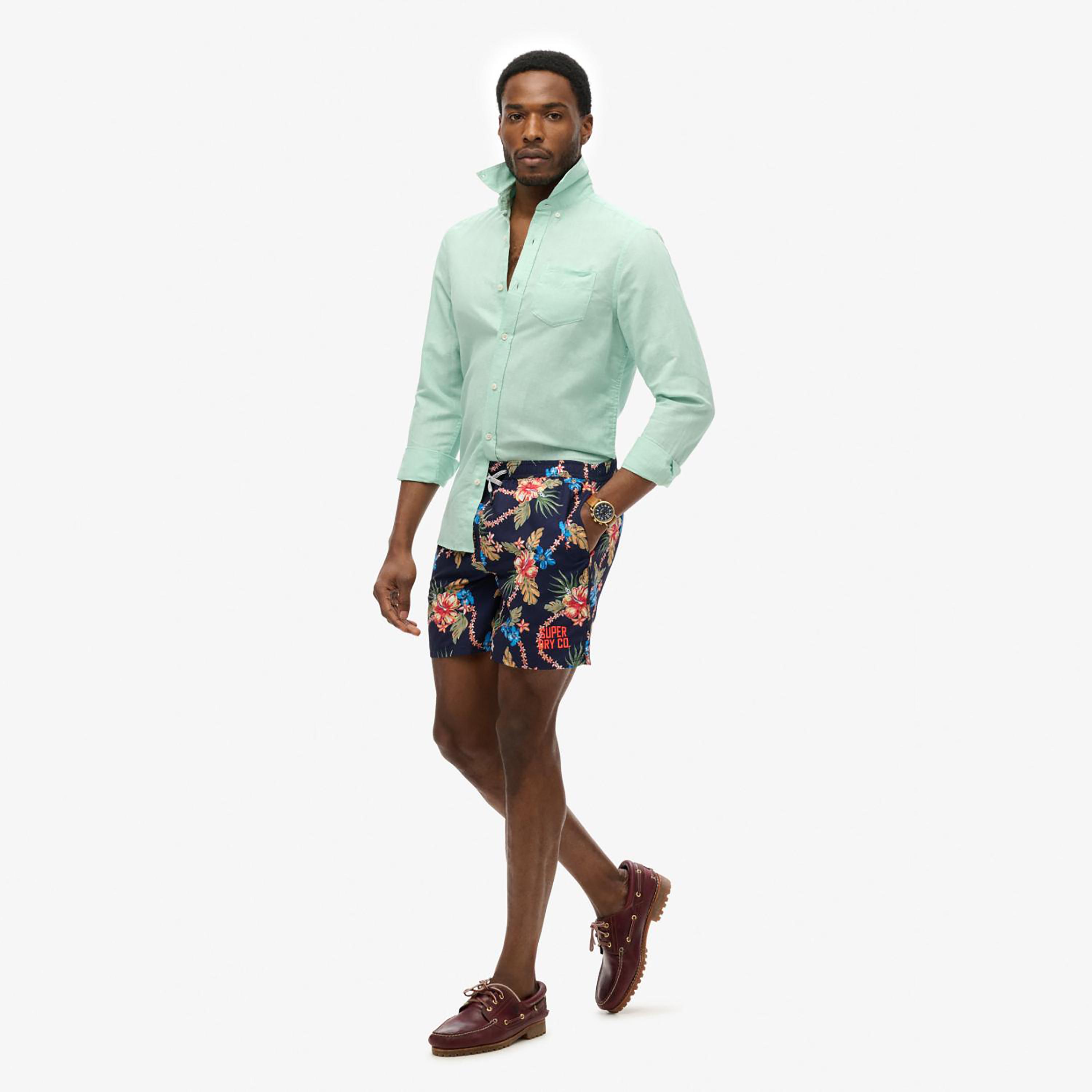 سوبر دراي شورت سباحة للرجال منخفض الارتفاع بطبعة زهور-men-clothing-bottoms-shorts-image-4