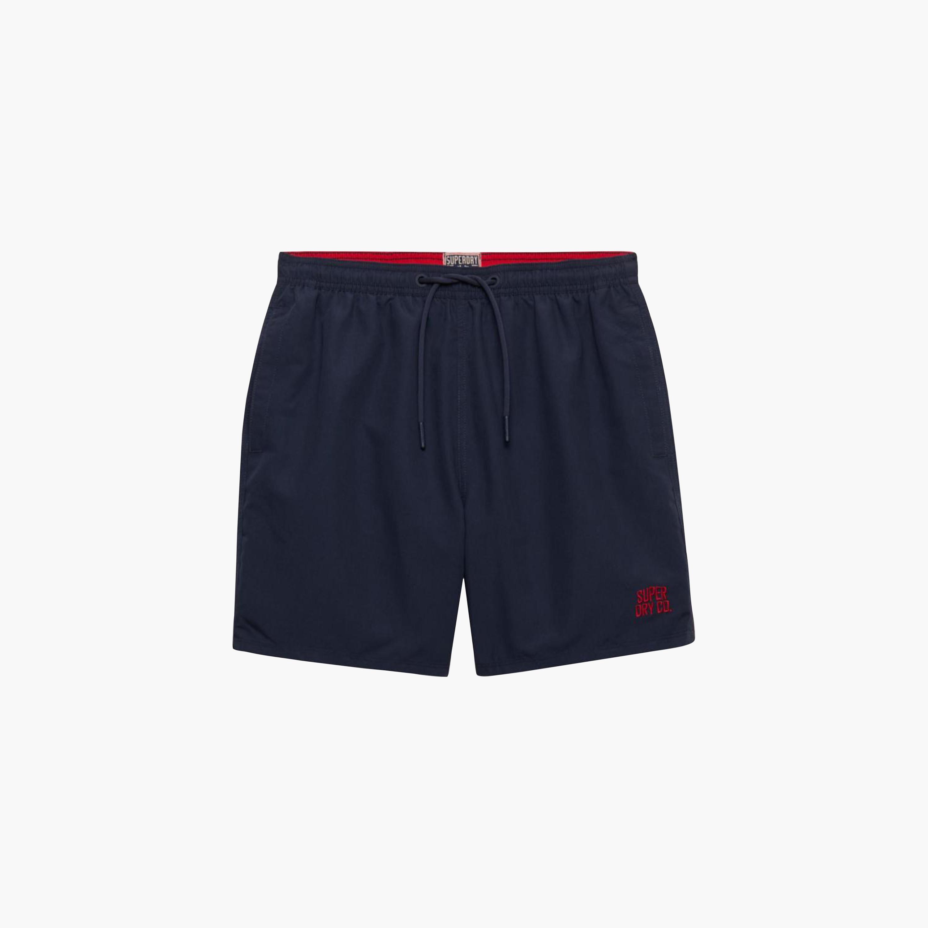 Superdry Plain Mid-Rise Elasticated Drawstring Waist Men's Swim Shorts-men-clothing-bottoms-shorts-image-5