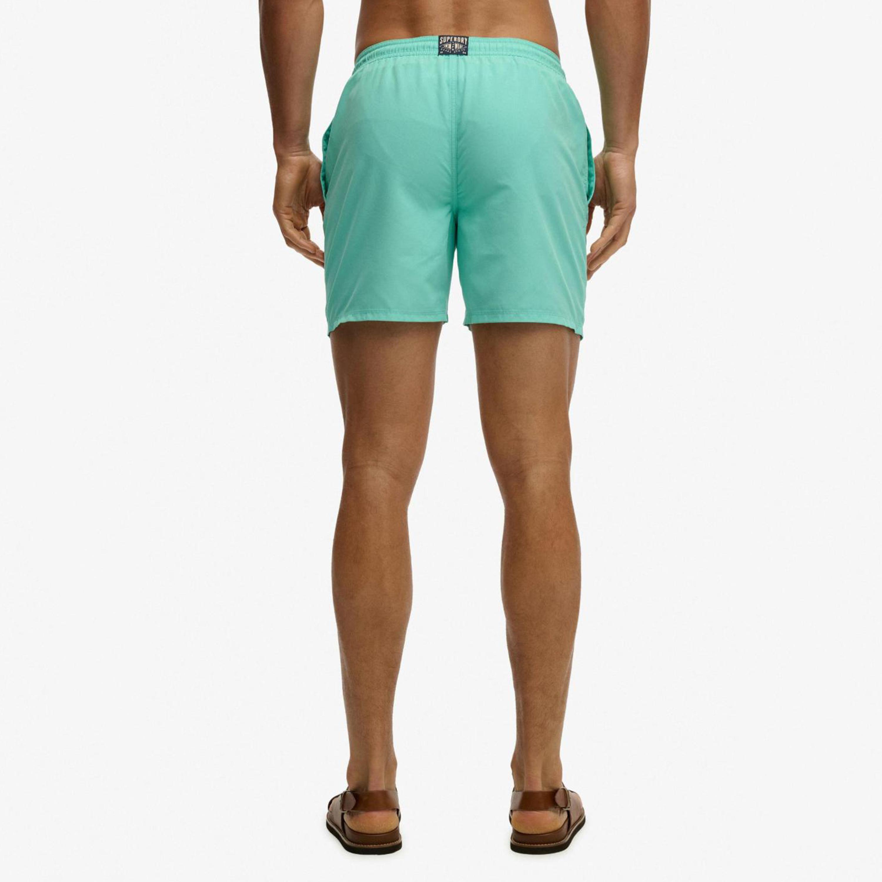 Superdry Plain Mid-Rise Elasticated Drawstring Waist Men's Swim Shorts-men-clothing-bottoms-shorts-image-3