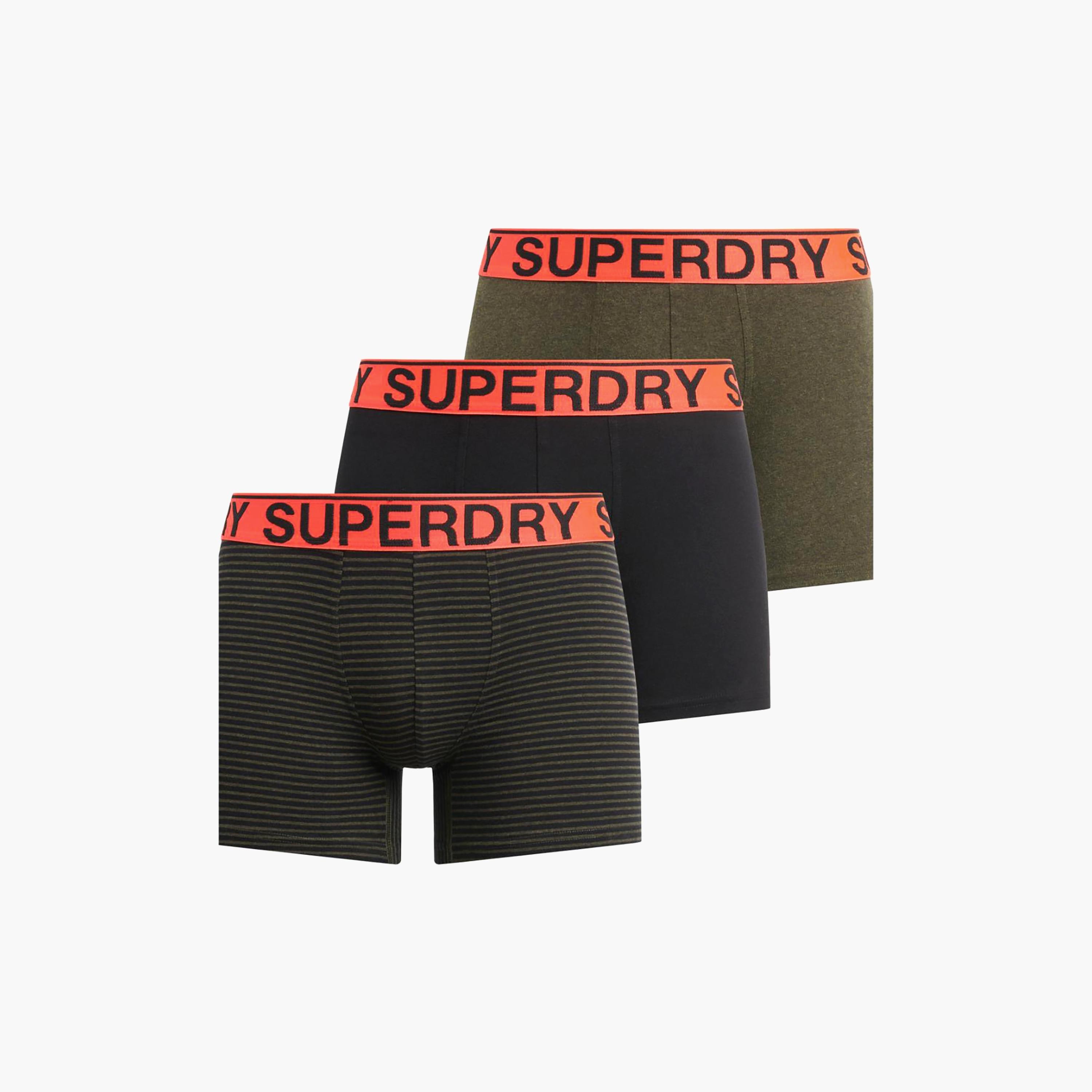 Superdry Pack of 3 Plain Brand Print Waistband Trunks-men-clothing-innerwear-underwear-image-1