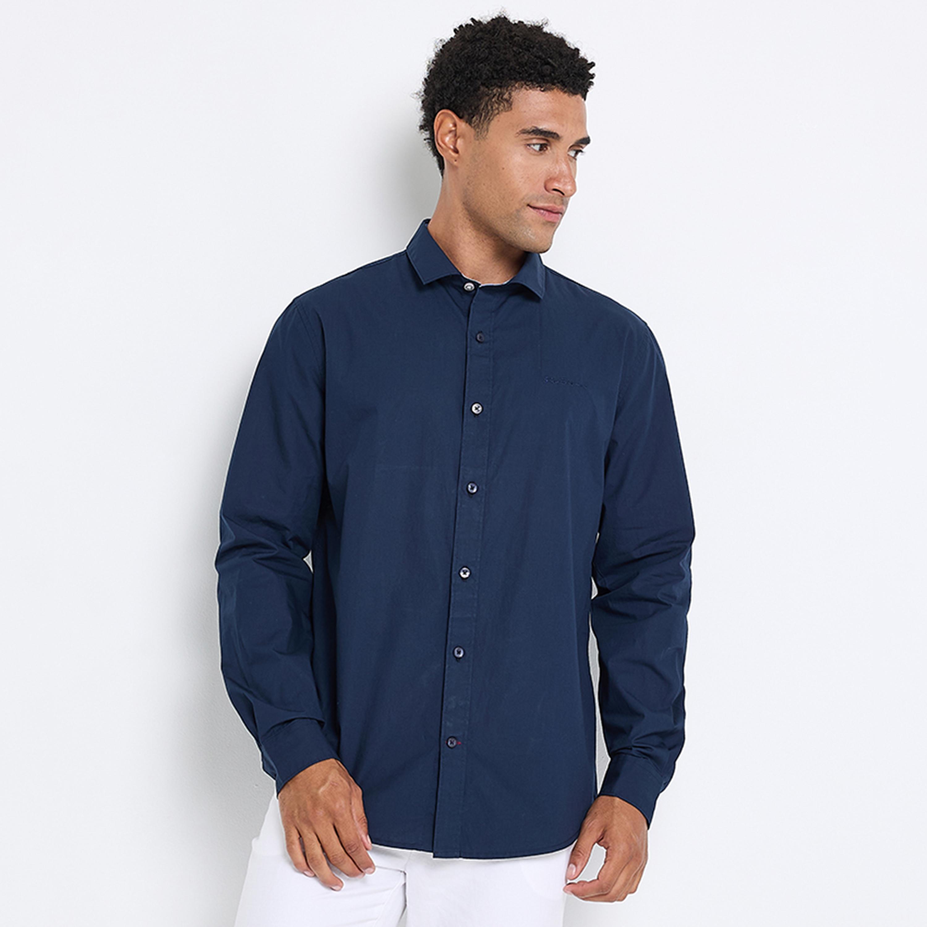 قميص رجالي بقصة عادية سادة بياقة وأكمام طويلة من بن شيرمان-men-clothing-shirts-image-14