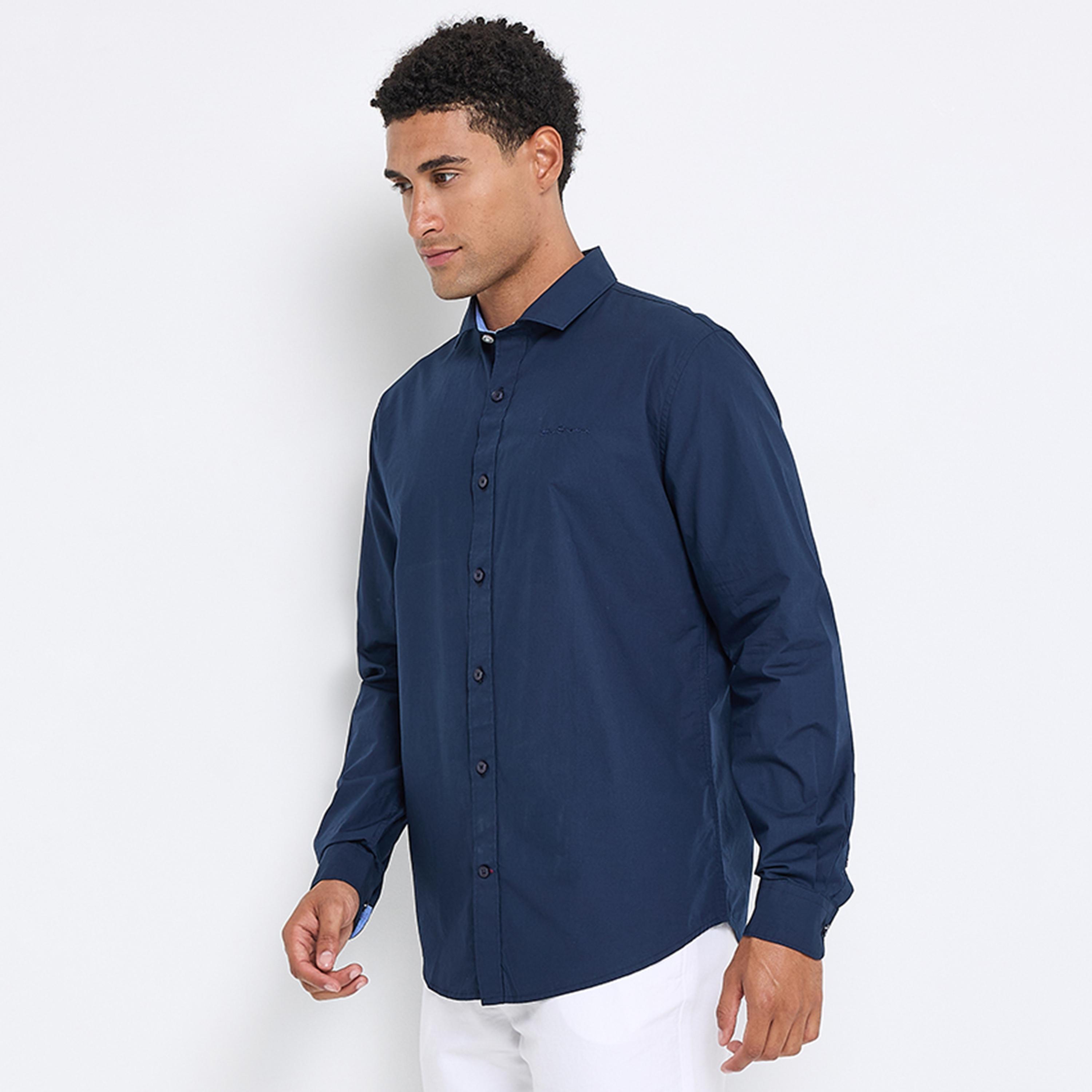قميص رجالي بقصة عادية سادة بياقة وأكمام طويلة من بن شيرمان-men-clothing-shirts-image-16
