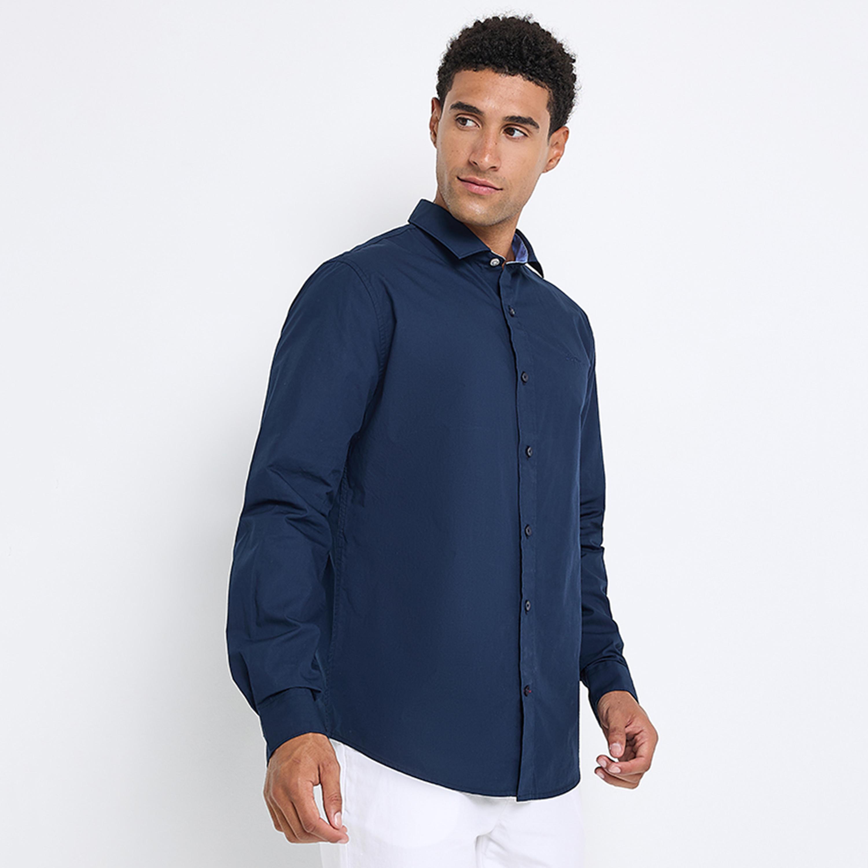 قميص رجالي بقصة عادية سادة بياقة وأكمام طويلة من بن شيرمان-men-clothing-shirts-image-18