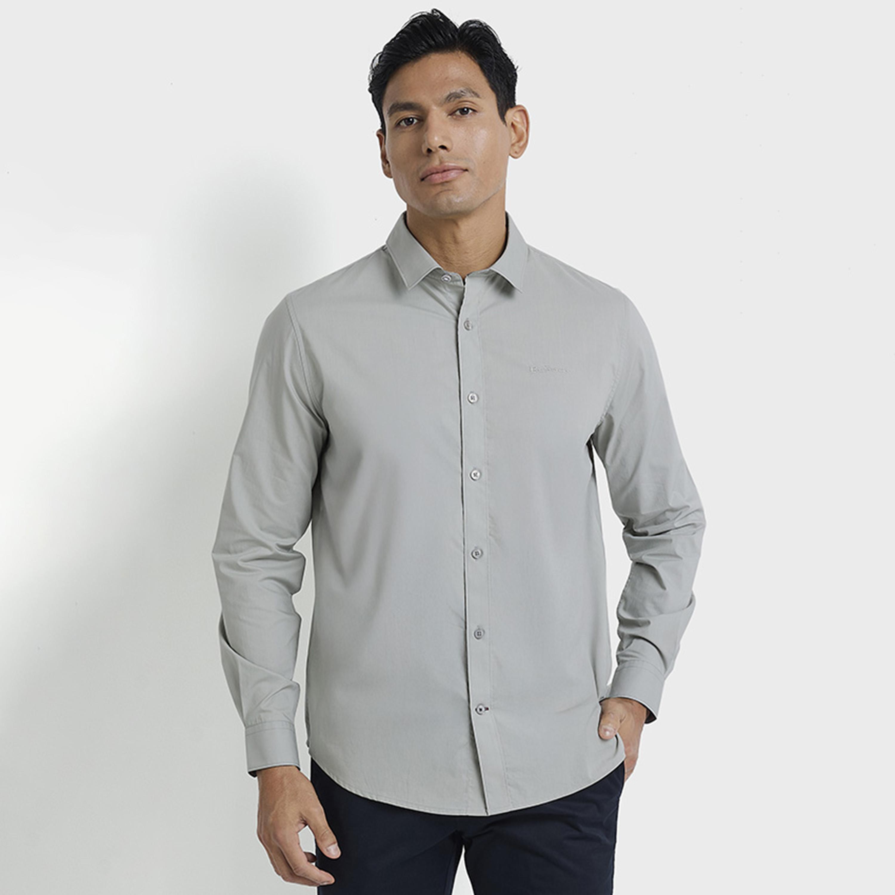 قميص رجالي بقصة عادية سادة بياقة وأكمام طويلة من بن شيرمان-men-clothing-shirts-image-5
