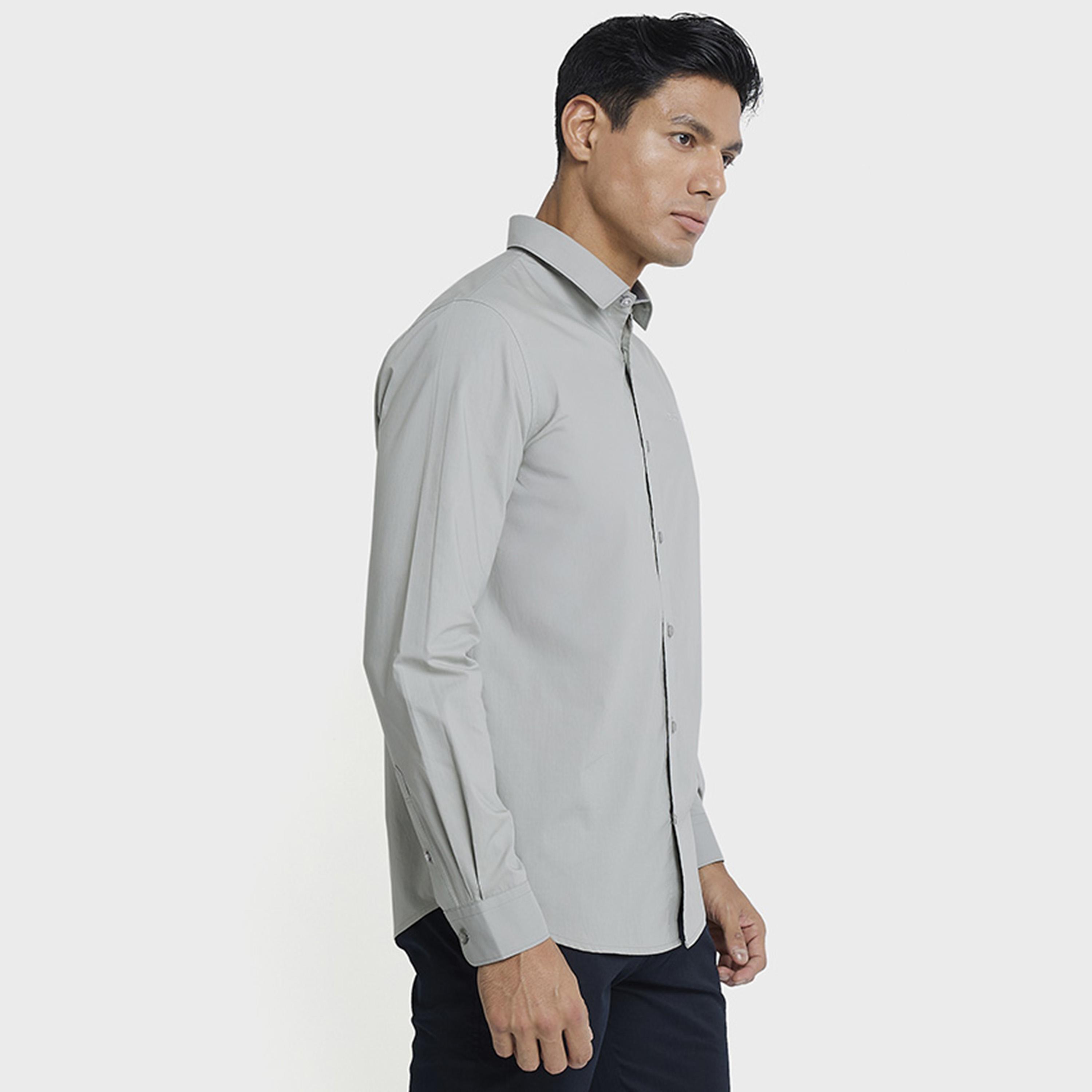 BEN SHERMAN Regular Fit Plain Collared Long Sleeves Men's Shirt-men-clothing-shirts-image-2