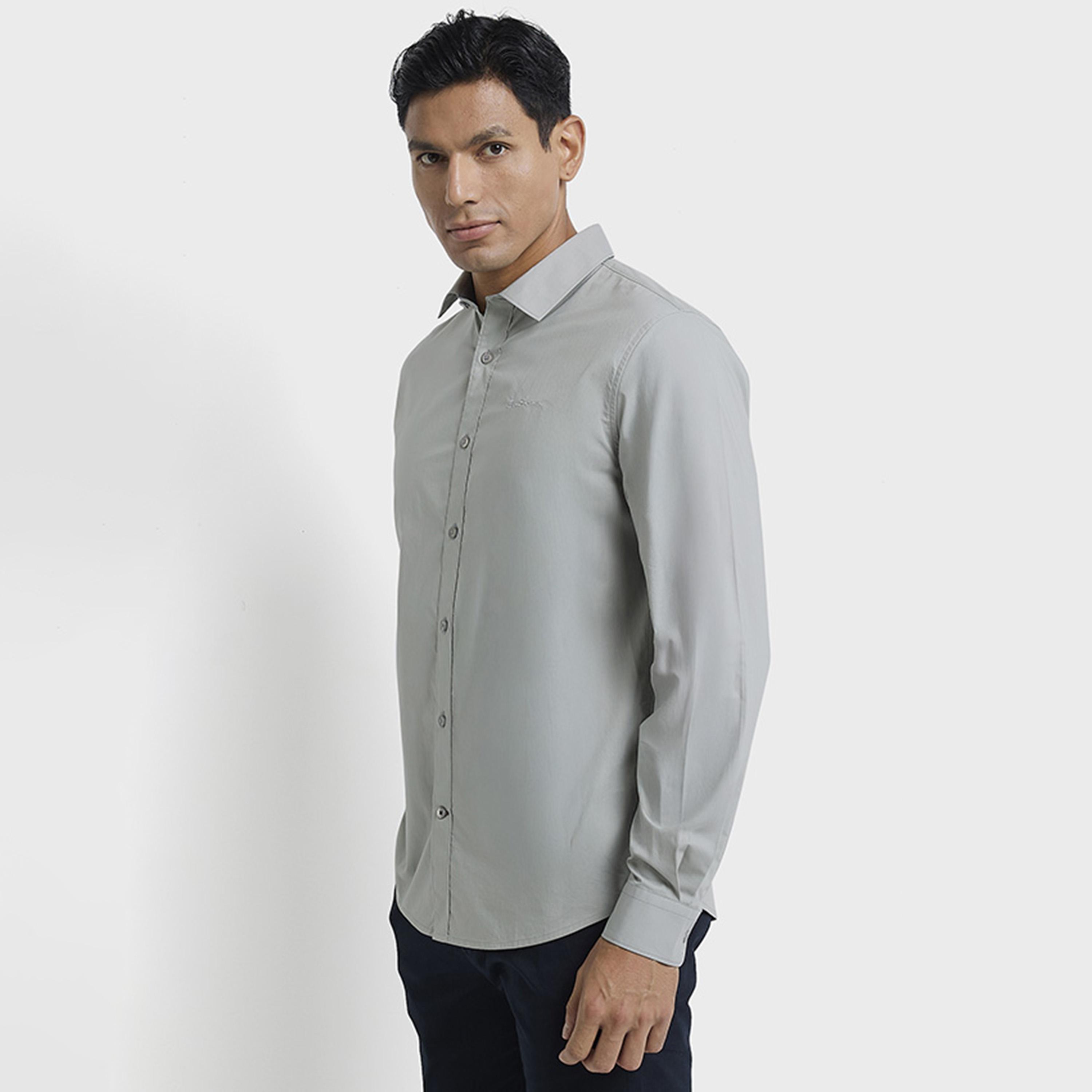 قميص رجالي بقصة عادية سادة بياقة وأكمام طويلة من بن شيرمان-men-clothing-shirts-image-7