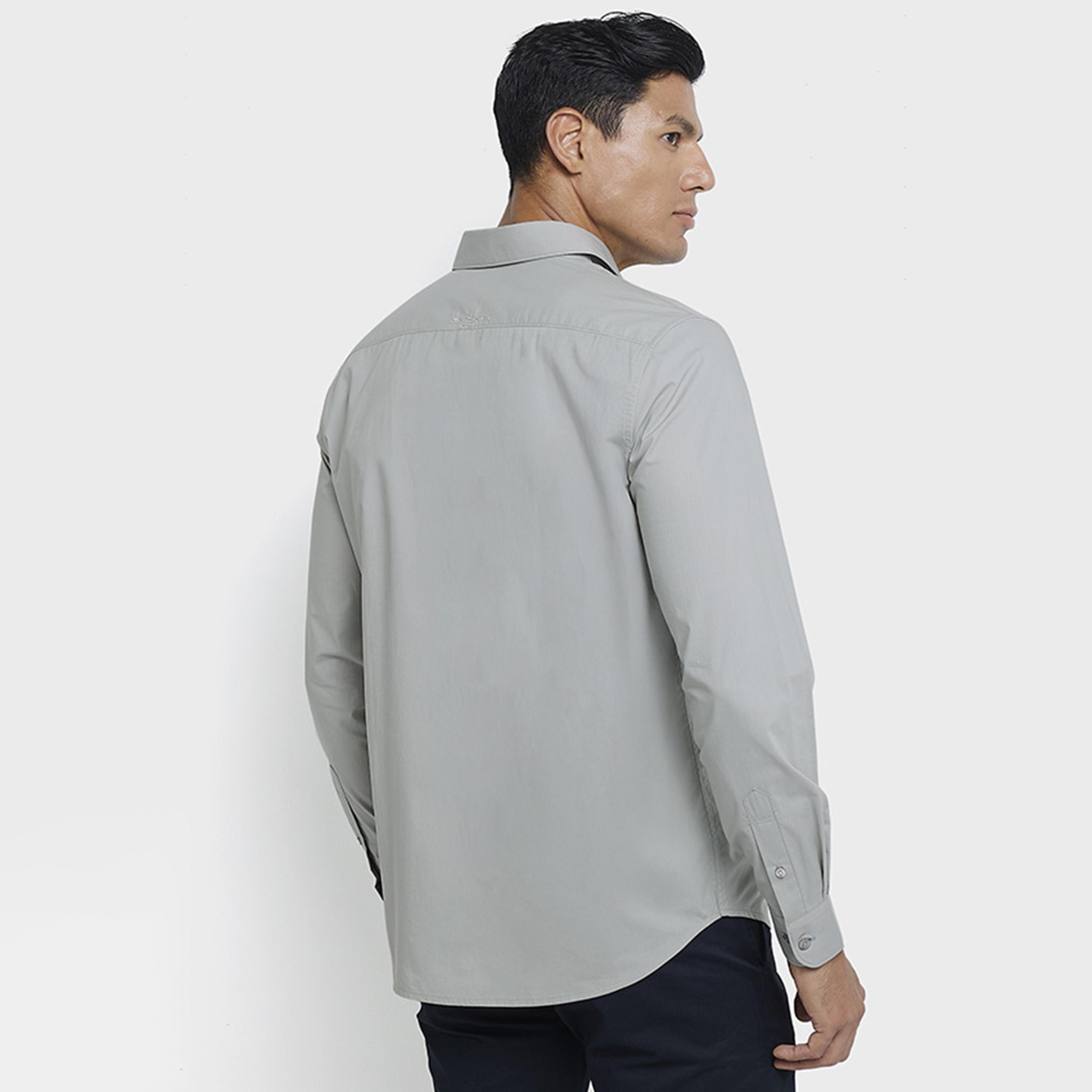 BEN SHERMAN Regular Fit Plain Collared Long Sleeves Men's Shirt-men-clothing-shirts-image-4