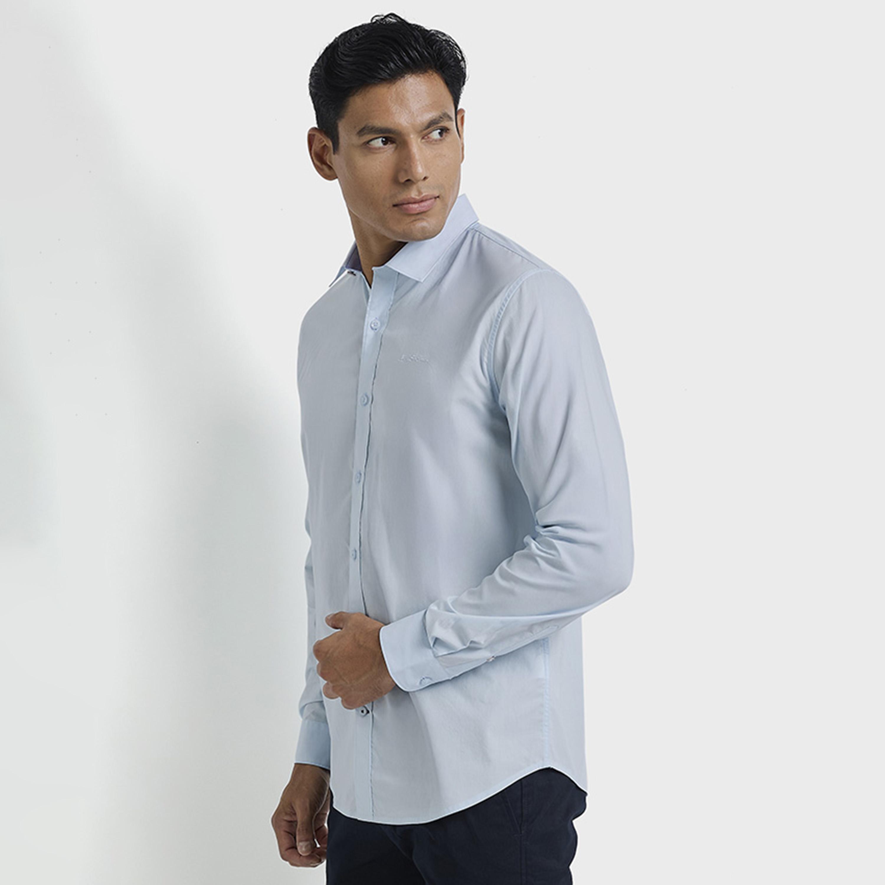 قميص رجالي بقصة عادية سادة بياقة وأكمام طويلة من بن شيرمان-men-clothing-shirts-image-3