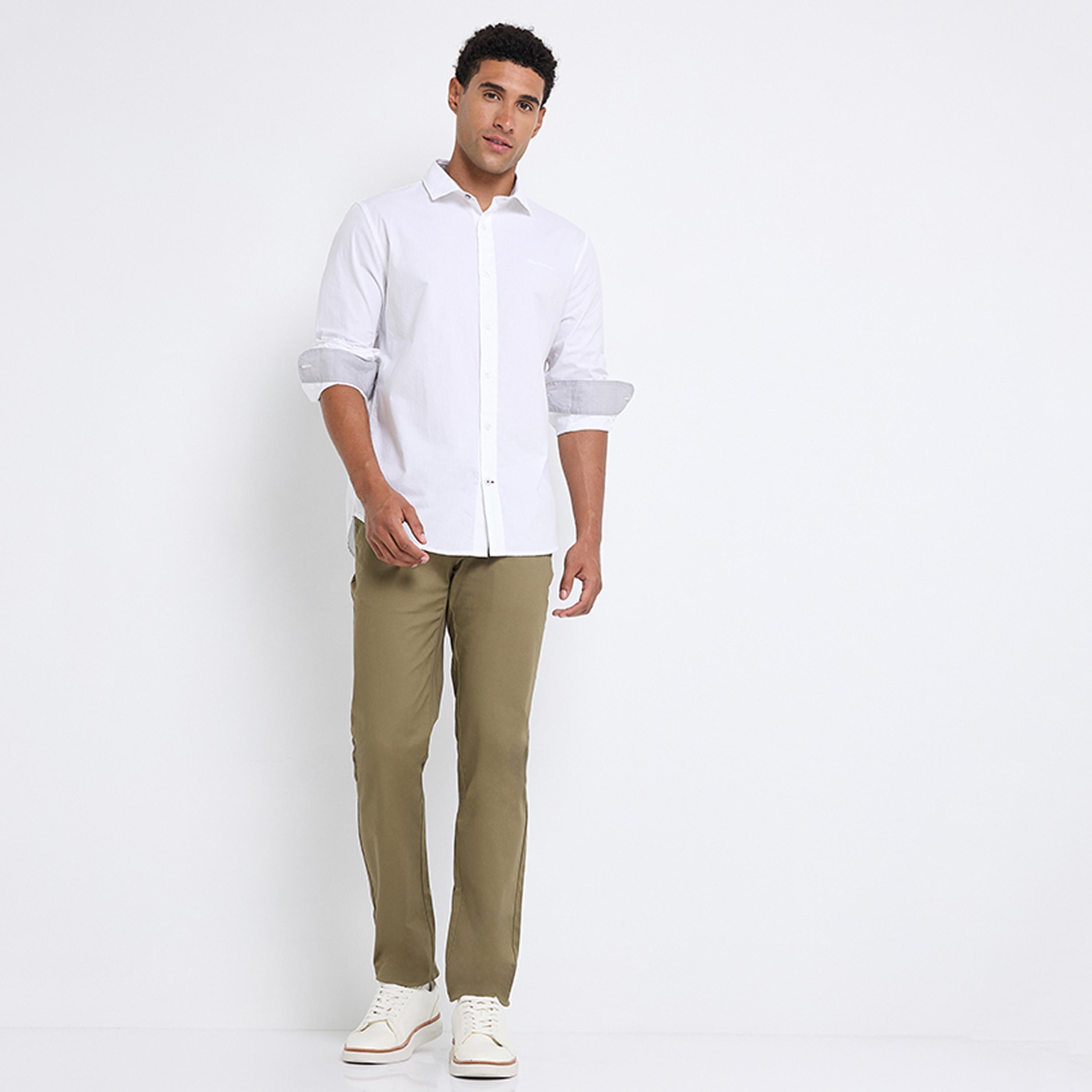 قميص رجالي بقصة عادية سادة بياقة وأكمام طويلة من بن شيرمان-men-clothing-shirts-image-10