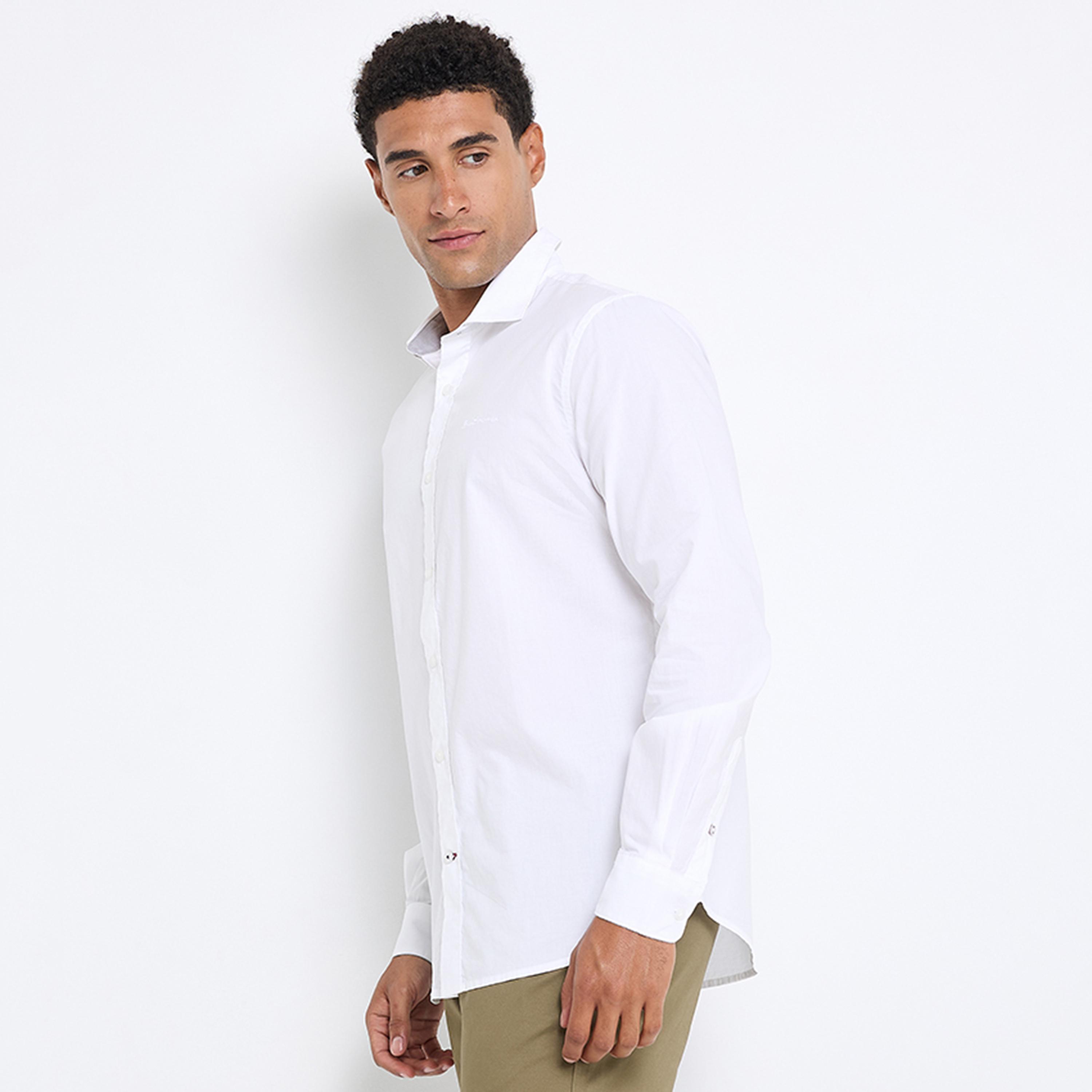 قميص رجالي بقصة عادية سادة بياقة وأكمام طويلة من بن شيرمان-men-clothing-shirts-image-11