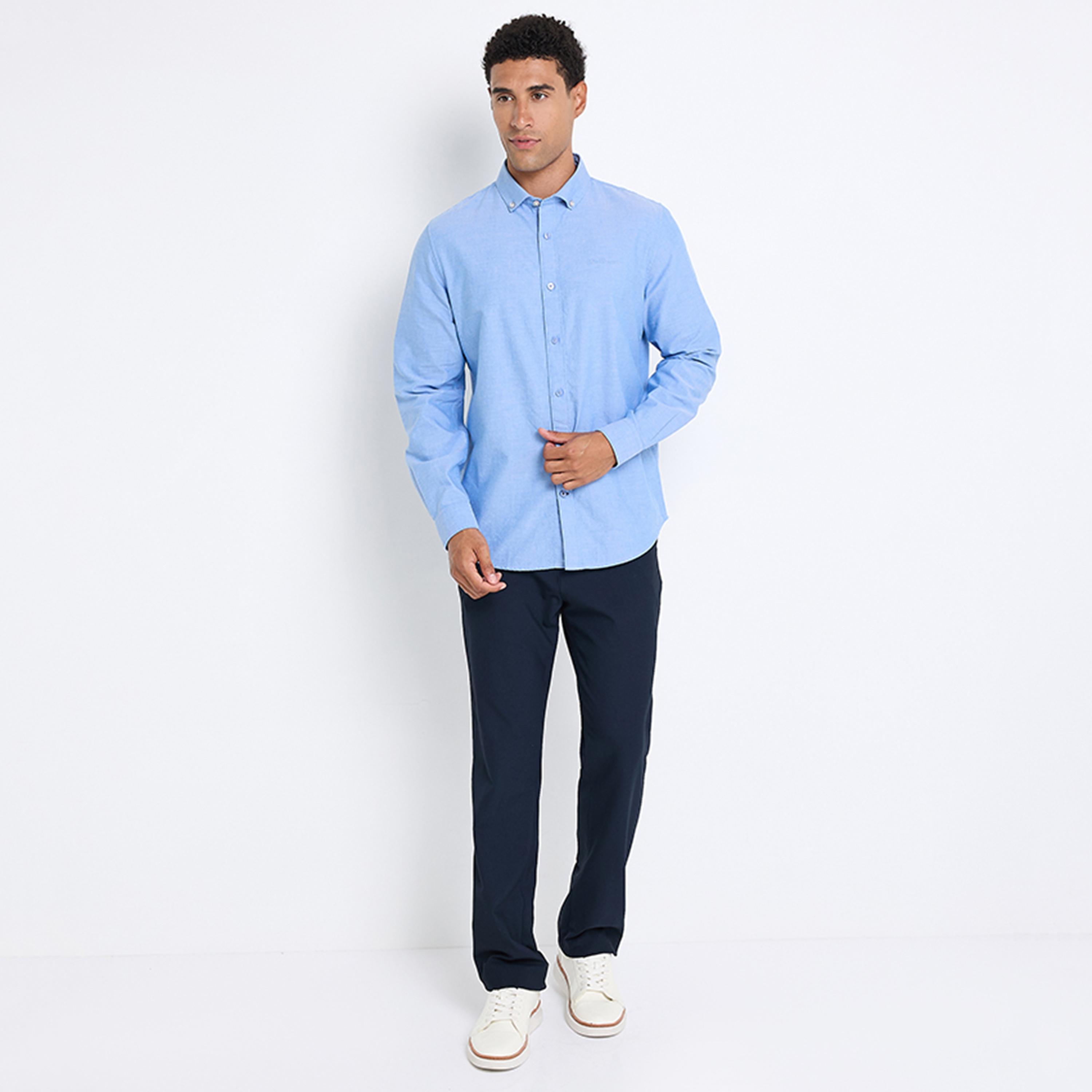 قميص رجالي بقصة عادية بياقة وأزرار وأكمام طويلة من بن شيرمان-men-clothing-shirts-image-10