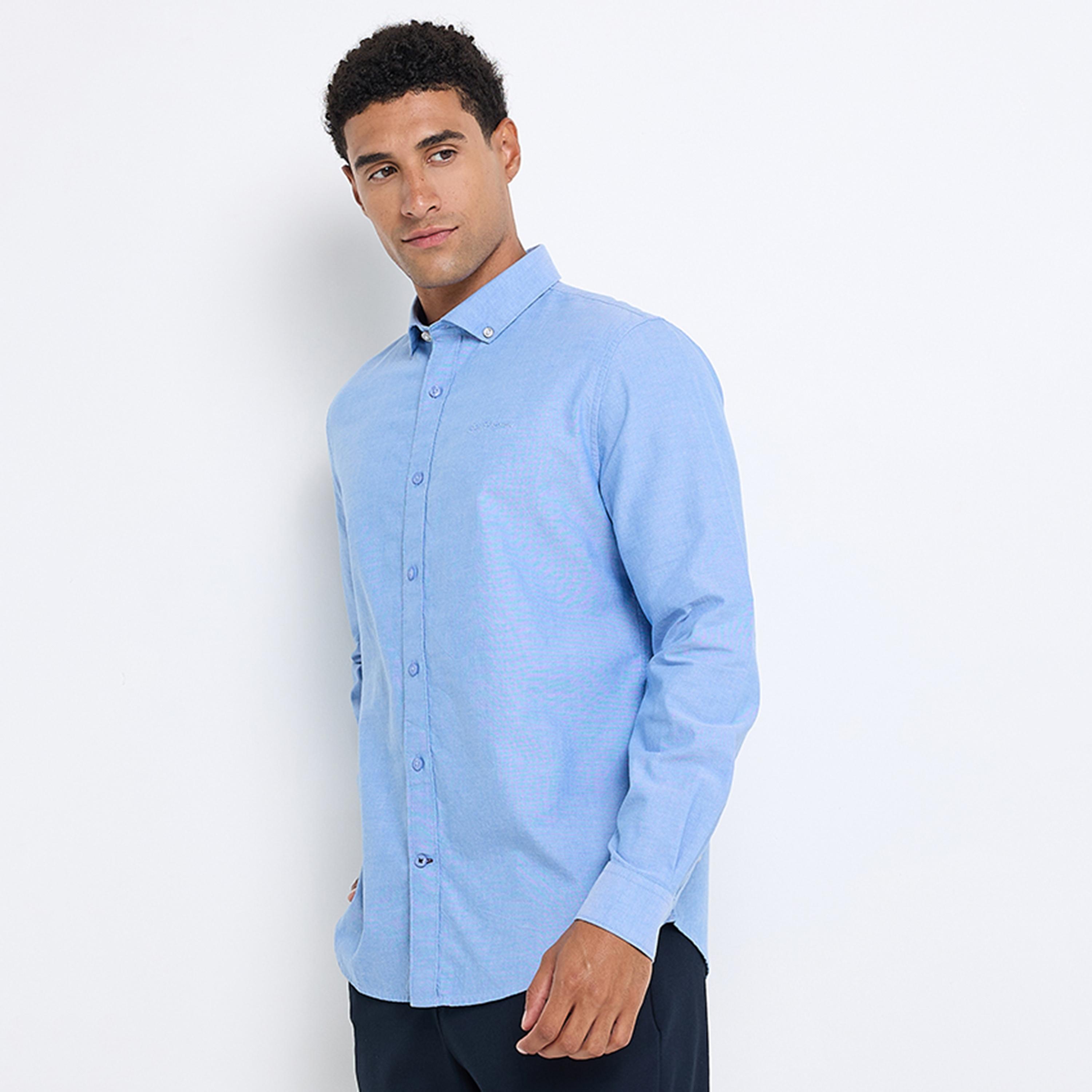 قميص رجالي بقصة عادية بياقة وأزرار وأكمام طويلة من بن شيرمان-men-clothing-shirts-image-11