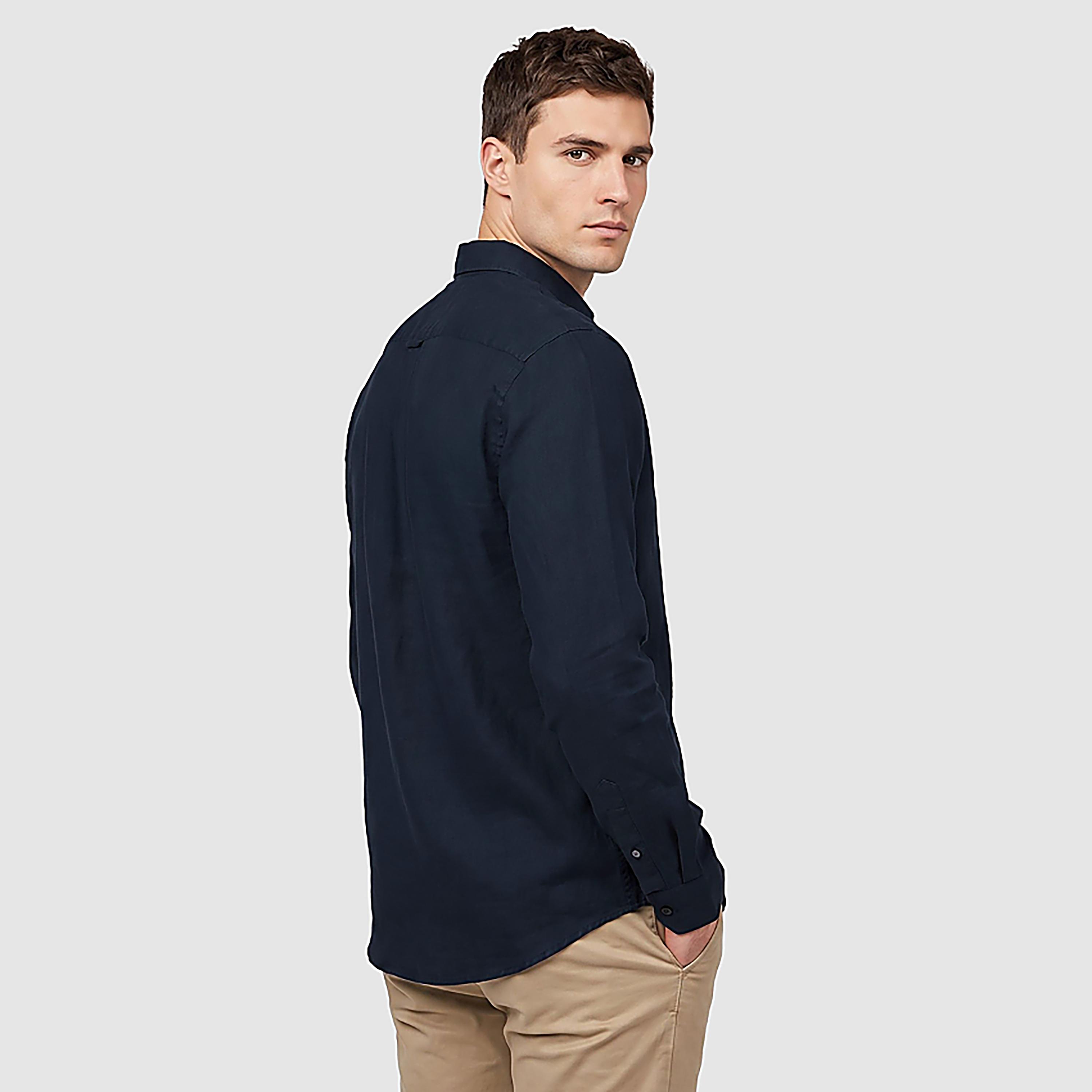 قميص رجالي سادة بقصة ريجيولار فيت وياقة بأزرار وأكمام طويلة من بن شيرمان-men-clothing-shirts-image-4