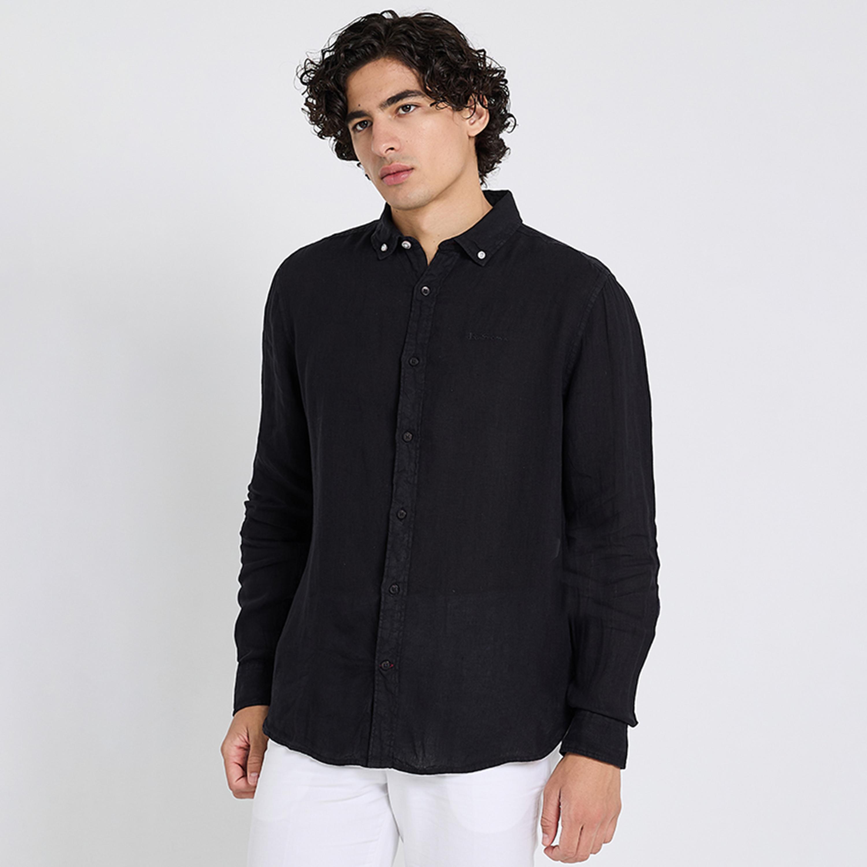 قميص رجالي بقصة عادية بياقة وأزرار وأكمام طويلة من بن شيرمان-men-clothing-shirts-image-13