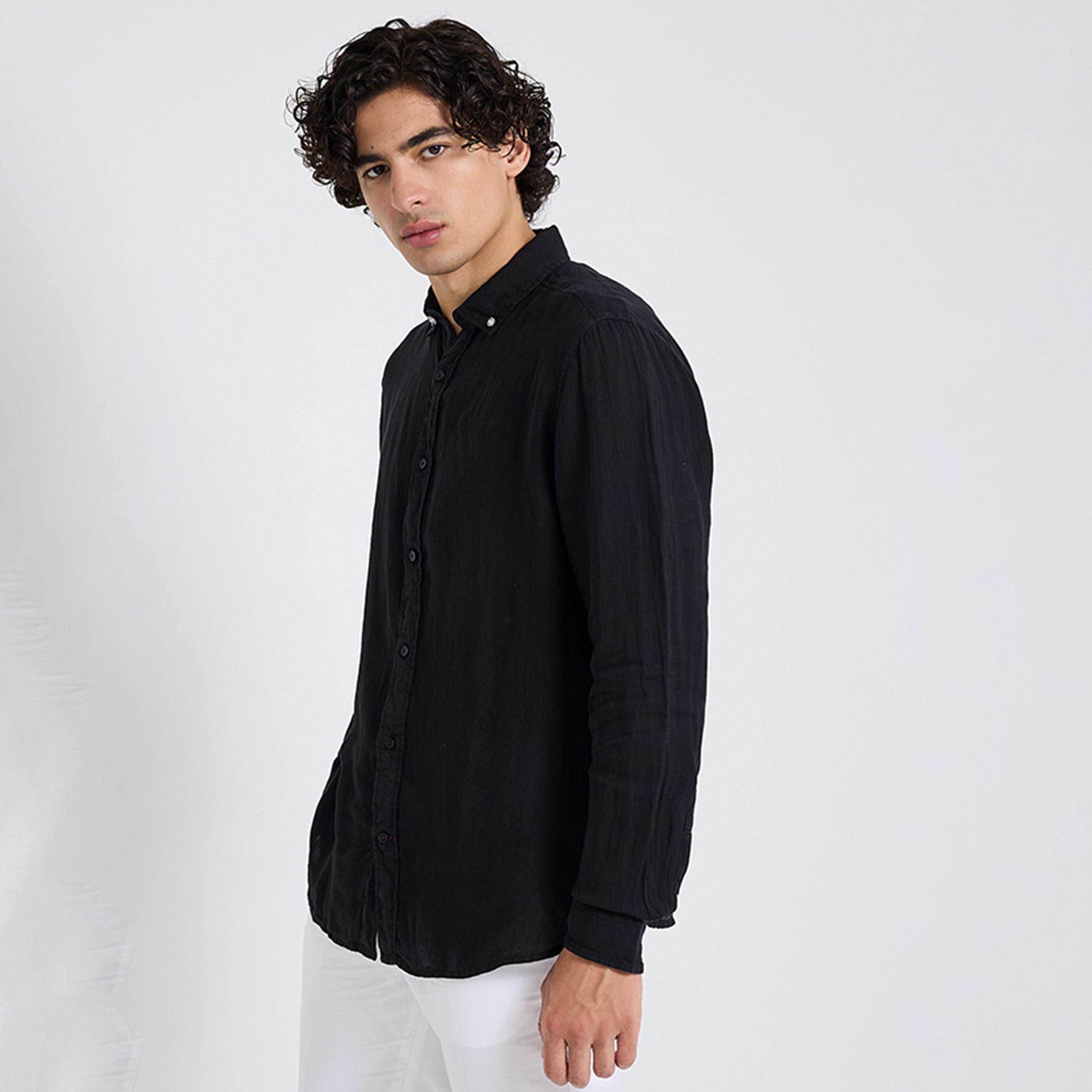 قميص رجالي بقصة عادية بياقة وأزرار وأكمام طويلة من بن شيرمان-men-clothing-shirts-image-15