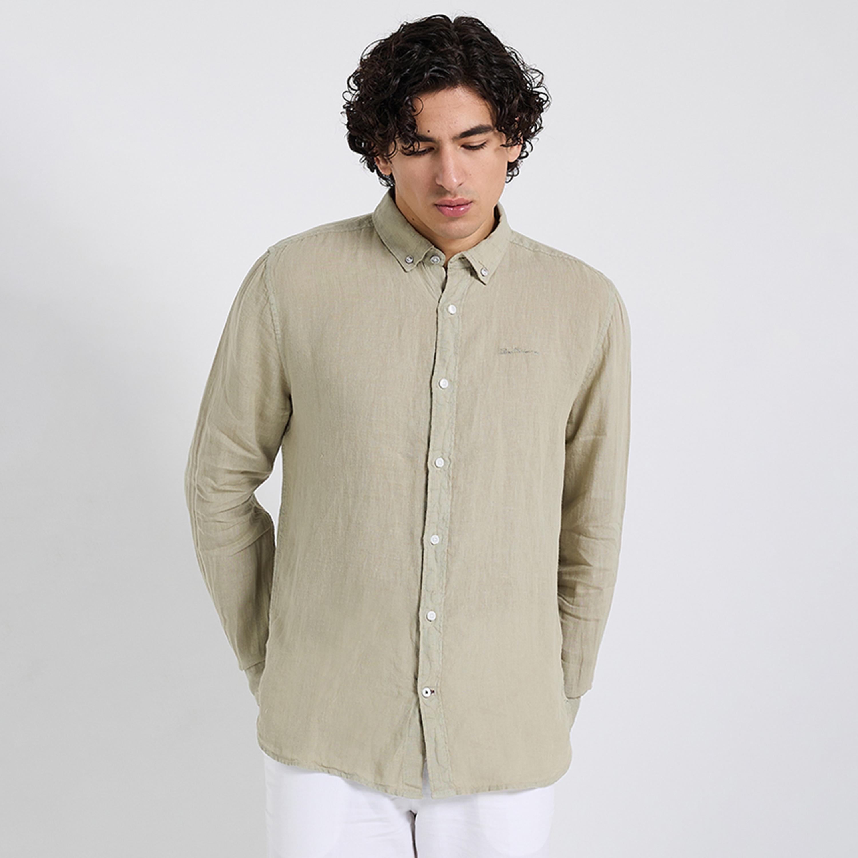 قميص رجالي بقصة عادية بياقة وأزرار وأكمام طويلة من بن شيرمان-men-clothing-shirts-image-5