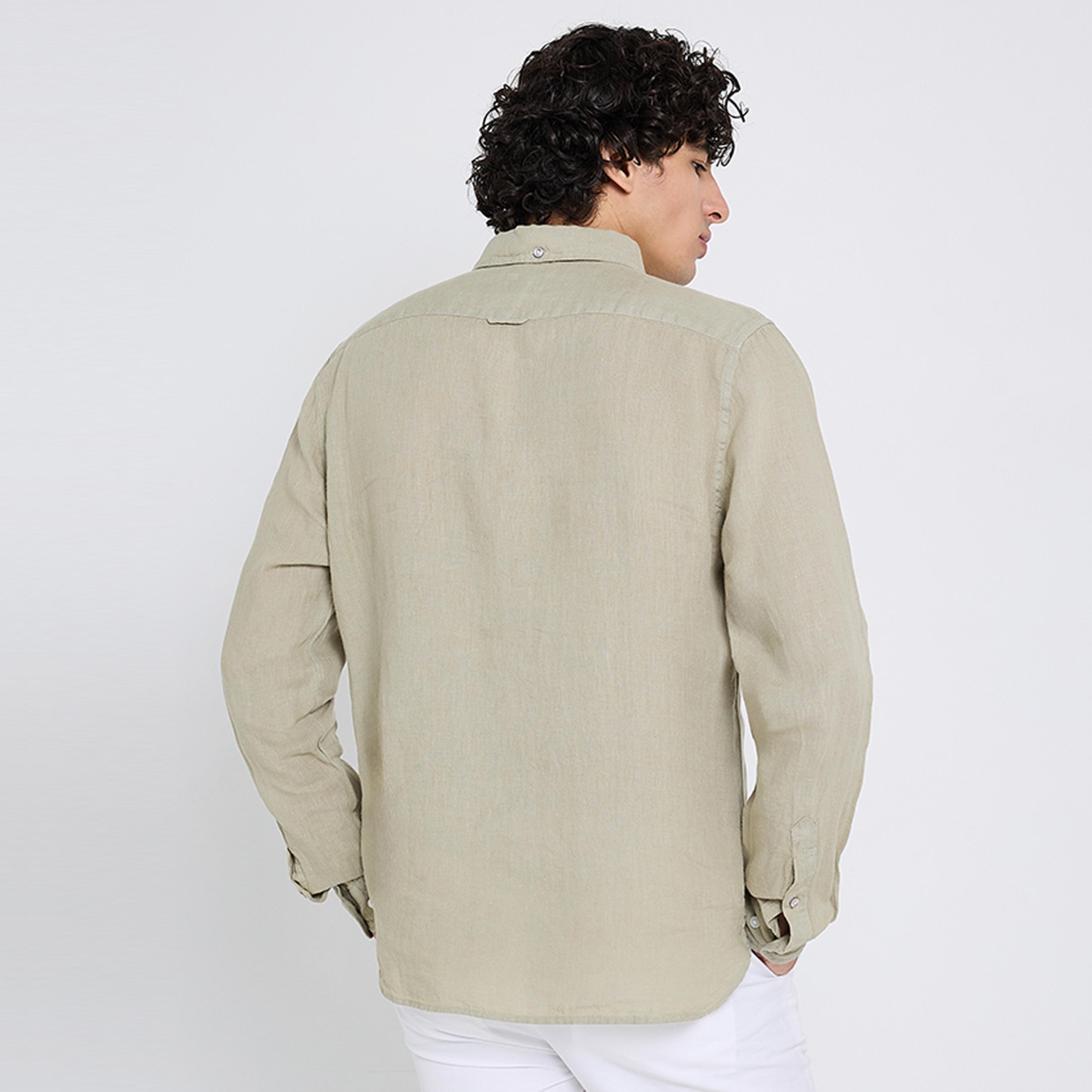 قميص رجالي بقصة عادية بياقة وأزرار وأكمام طويلة من بن شيرمان-men-clothing-shirts-image-8
