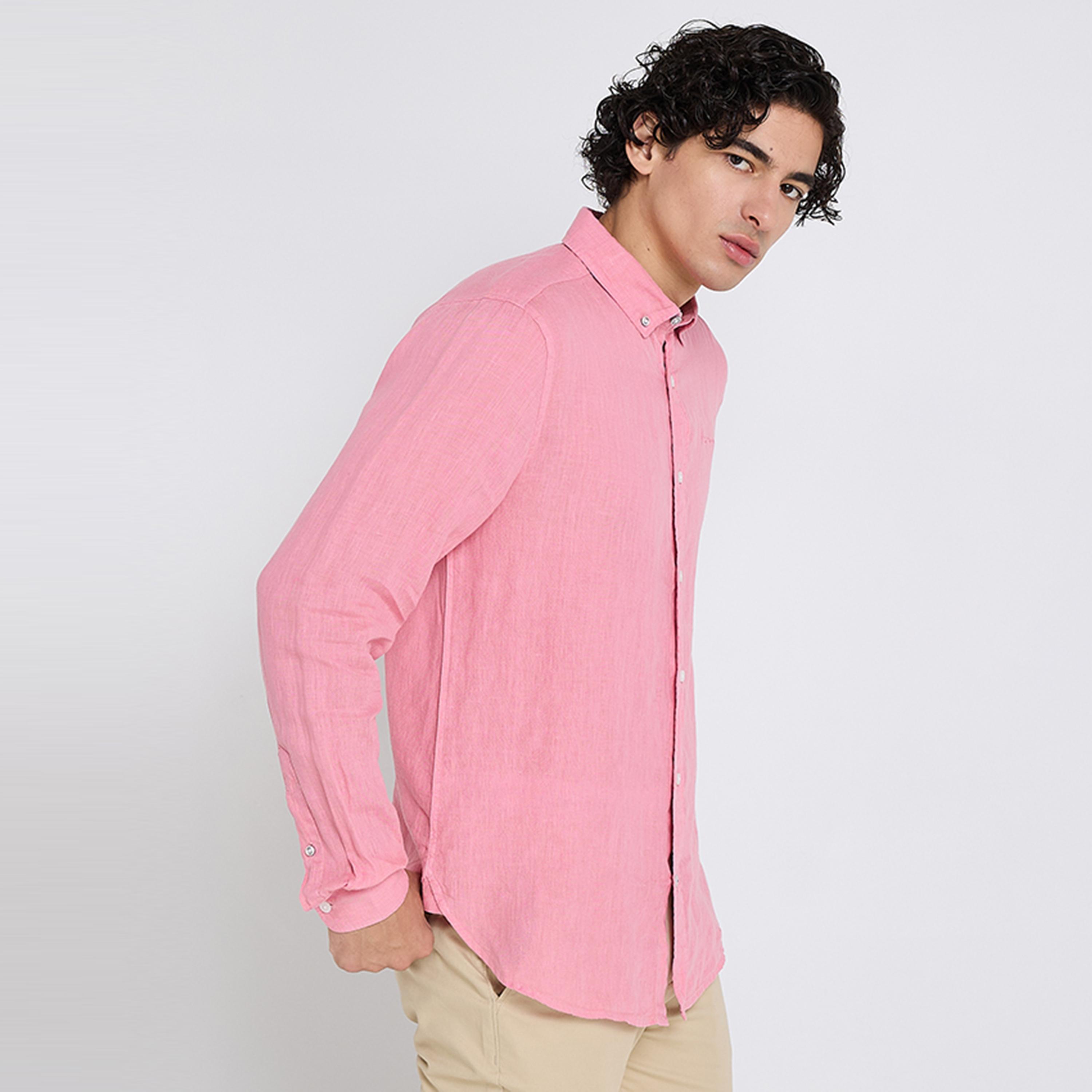 قميص رجالي بقصة عادية بياقة وأزرار وأكمام طويلة من بن شيرمان-men-clothing-shirts-image-10