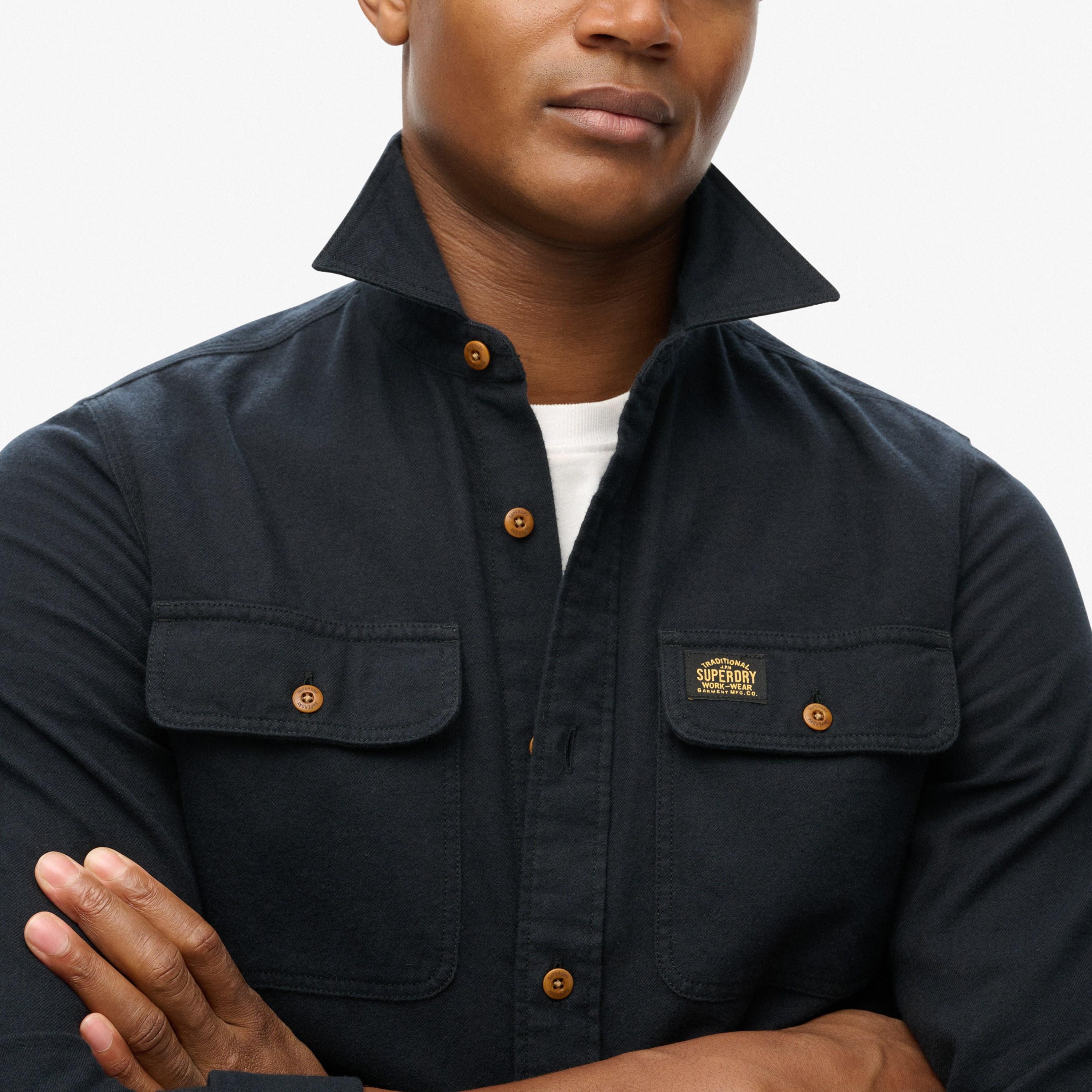 Superdry Plain Collared Long Sleeves Men's Shirt-men-clothing-shirts-image-3