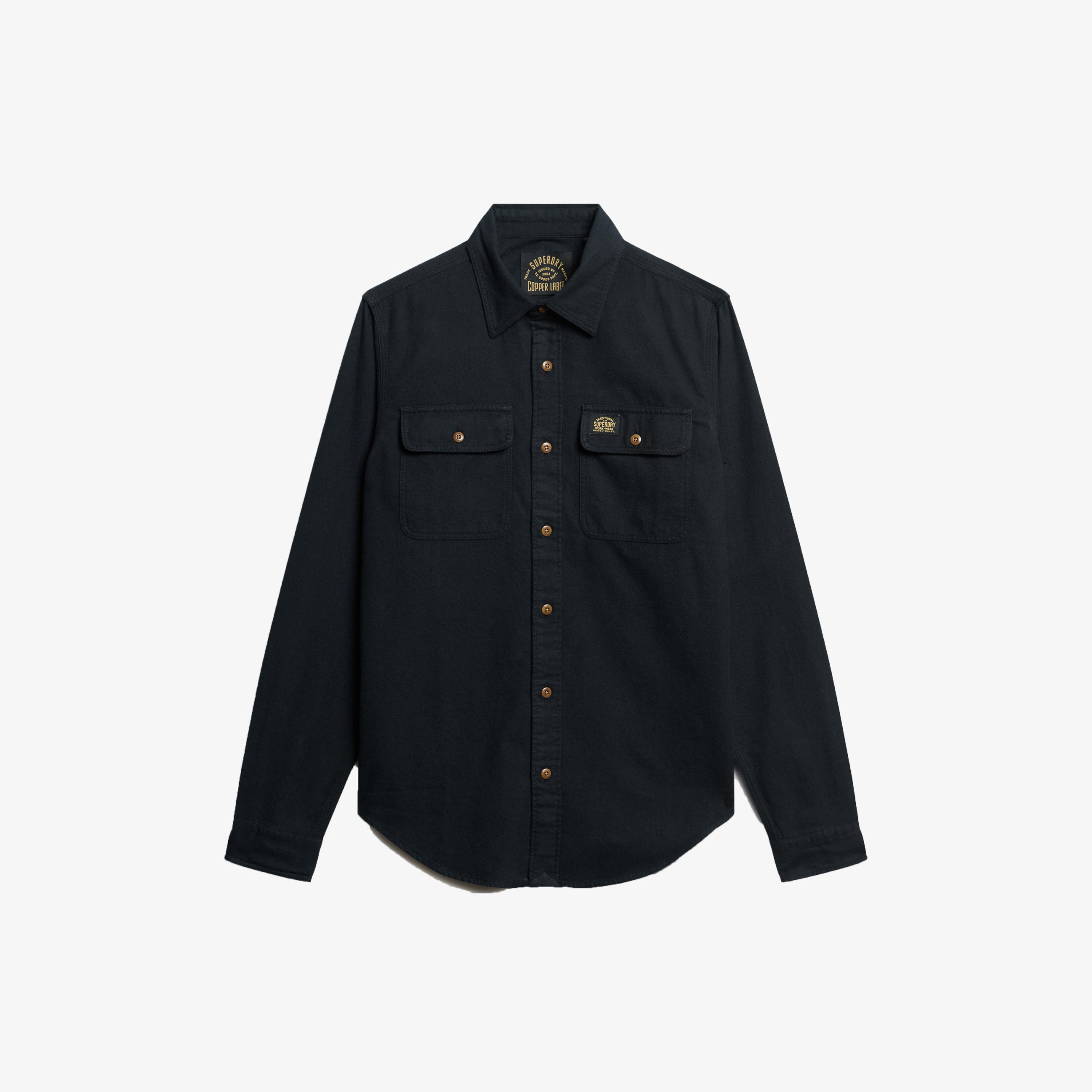 Superdry Plain Collared Long Sleeves Men's Shirt-men-clothing-shirts-image-4
