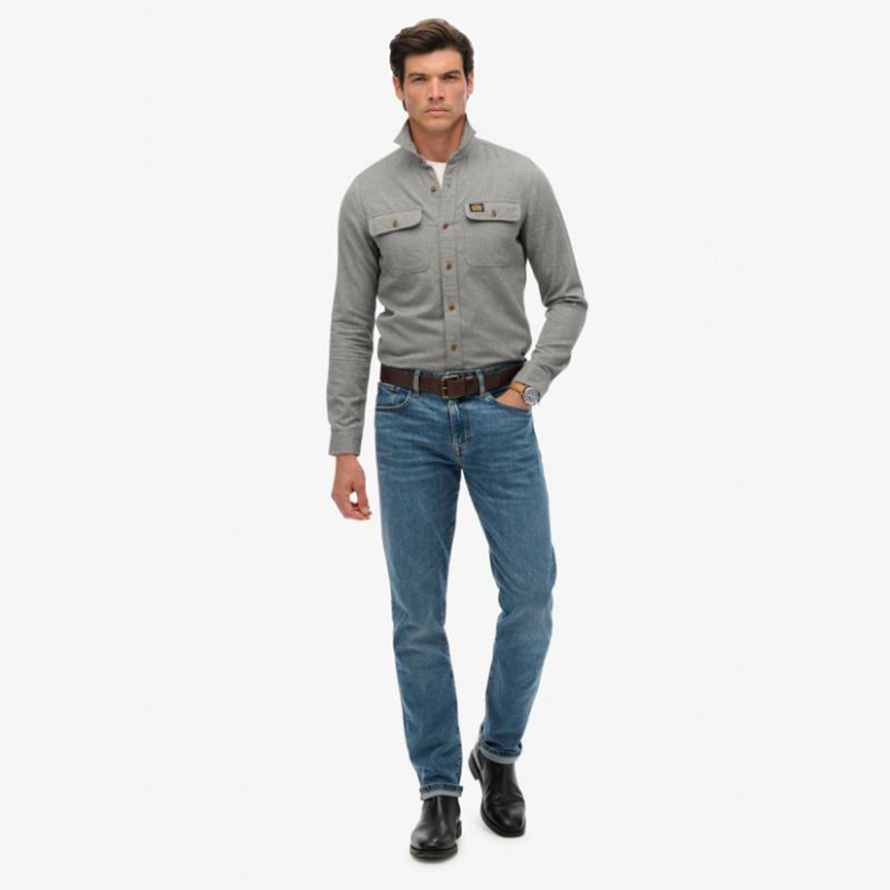 Superdry Plain Collared Long Sleeves Men's Shirt-men-clothing-shirts-image-2
