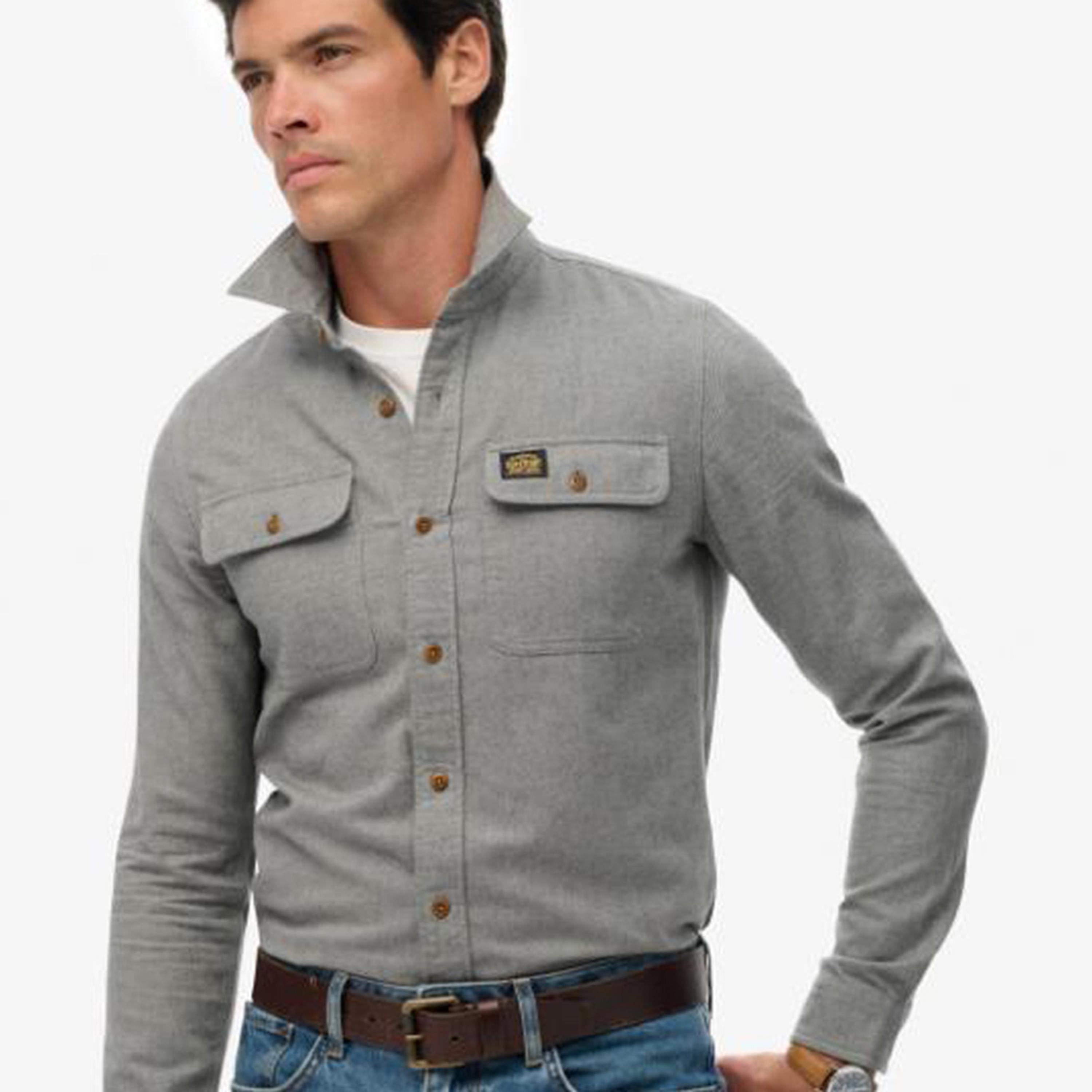 Superdry Plain Collared Long Sleeves Men's Shirt-men-clothing-shirts-image-4