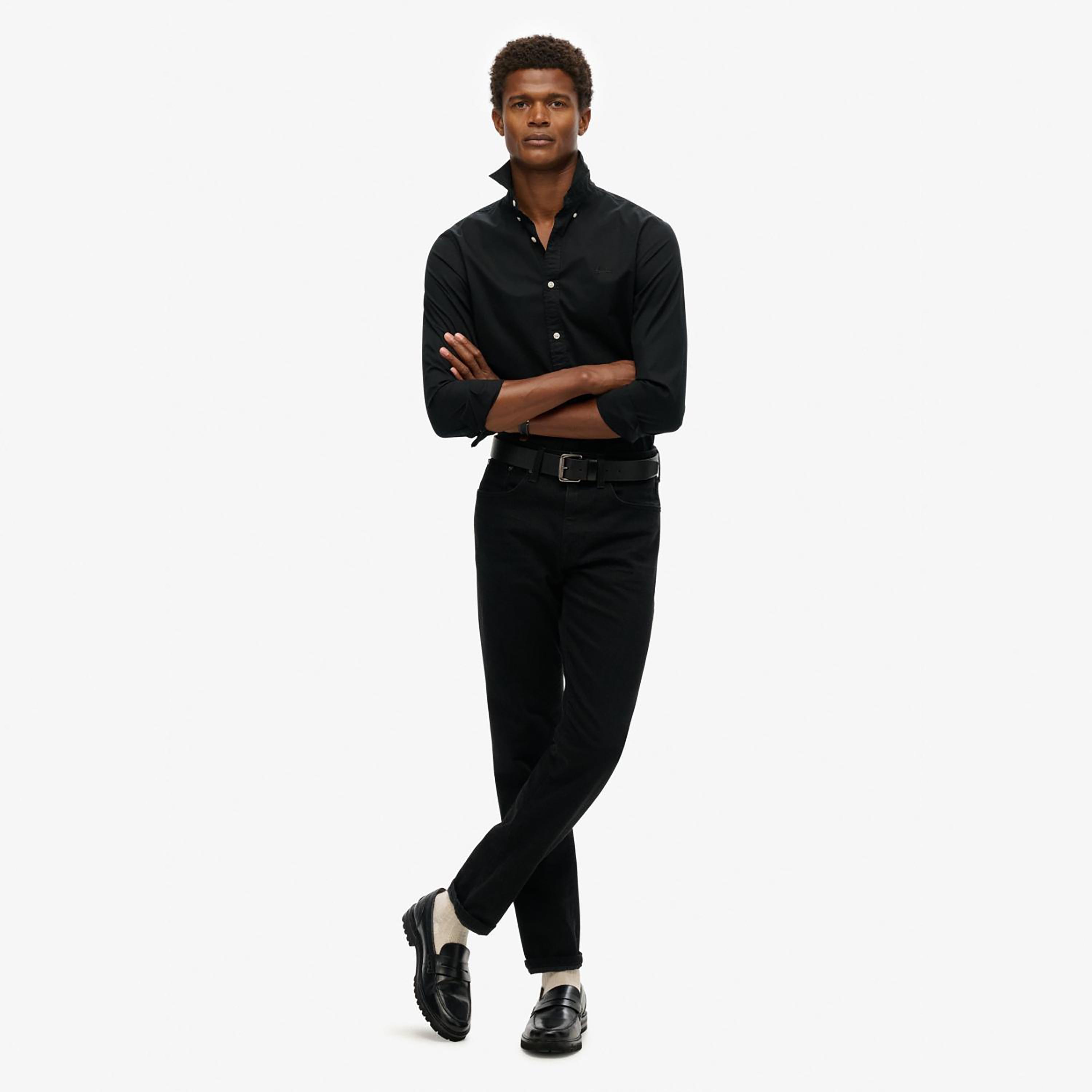 Superdry Plain Collared Long Sleeves Men's Shirt-men-clothing-shirts-image-2