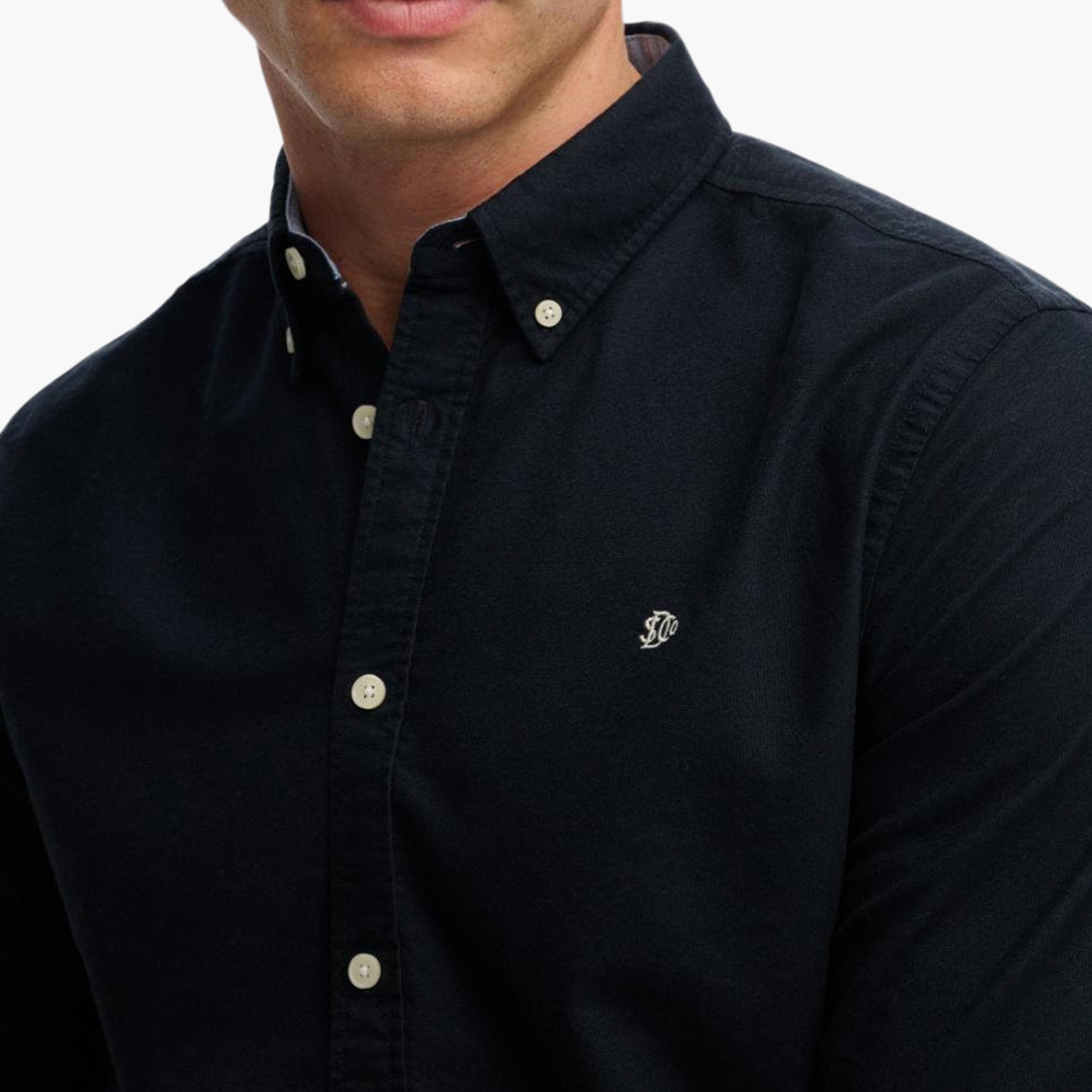 قميص رجالي سادة بأكمام طويلة وياقة بأزرار من سوبردراي-men-clothing-shirts-image-3