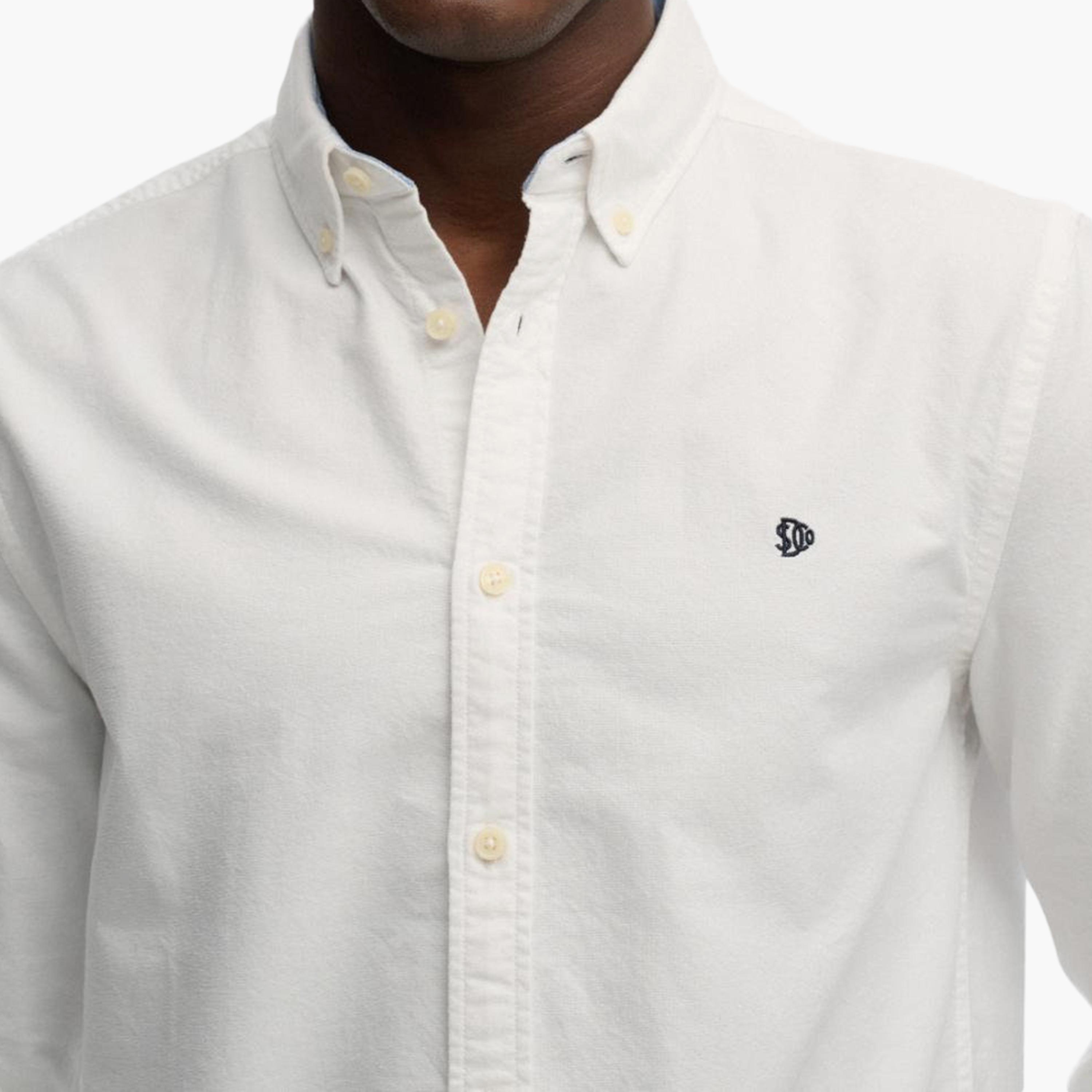 Superdry Plain Button Down Collar Long Sleeves Men's Shirt-men-clothing-shirts-image-3