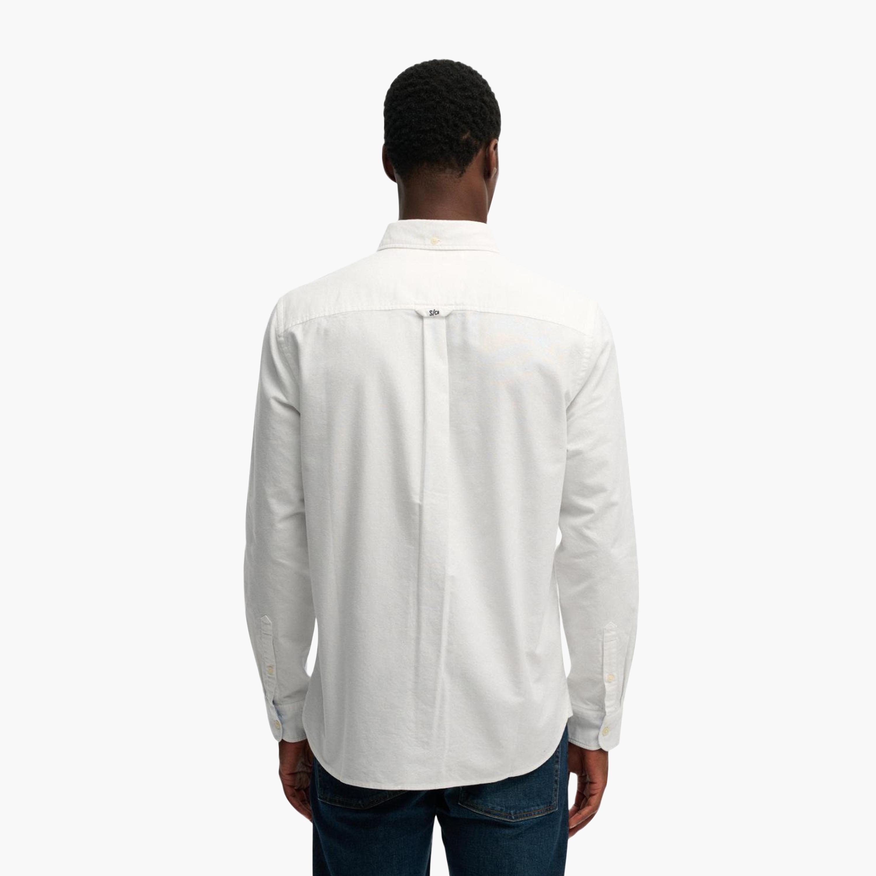Superdry Plain Button Down Collar Long Sleeves Men's Shirt-men-clothing-shirts-image-4