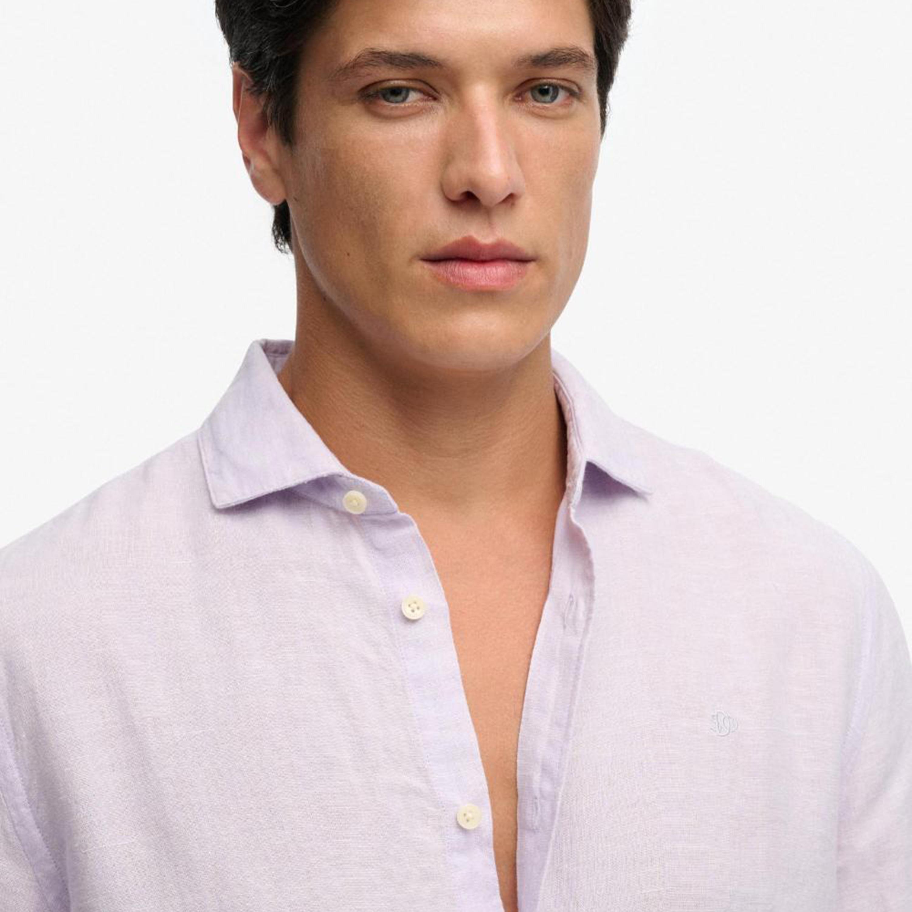 Superdry Plain Spread Collar Long Sleeves Men's Shirt-men-clothing-shirts-image-3