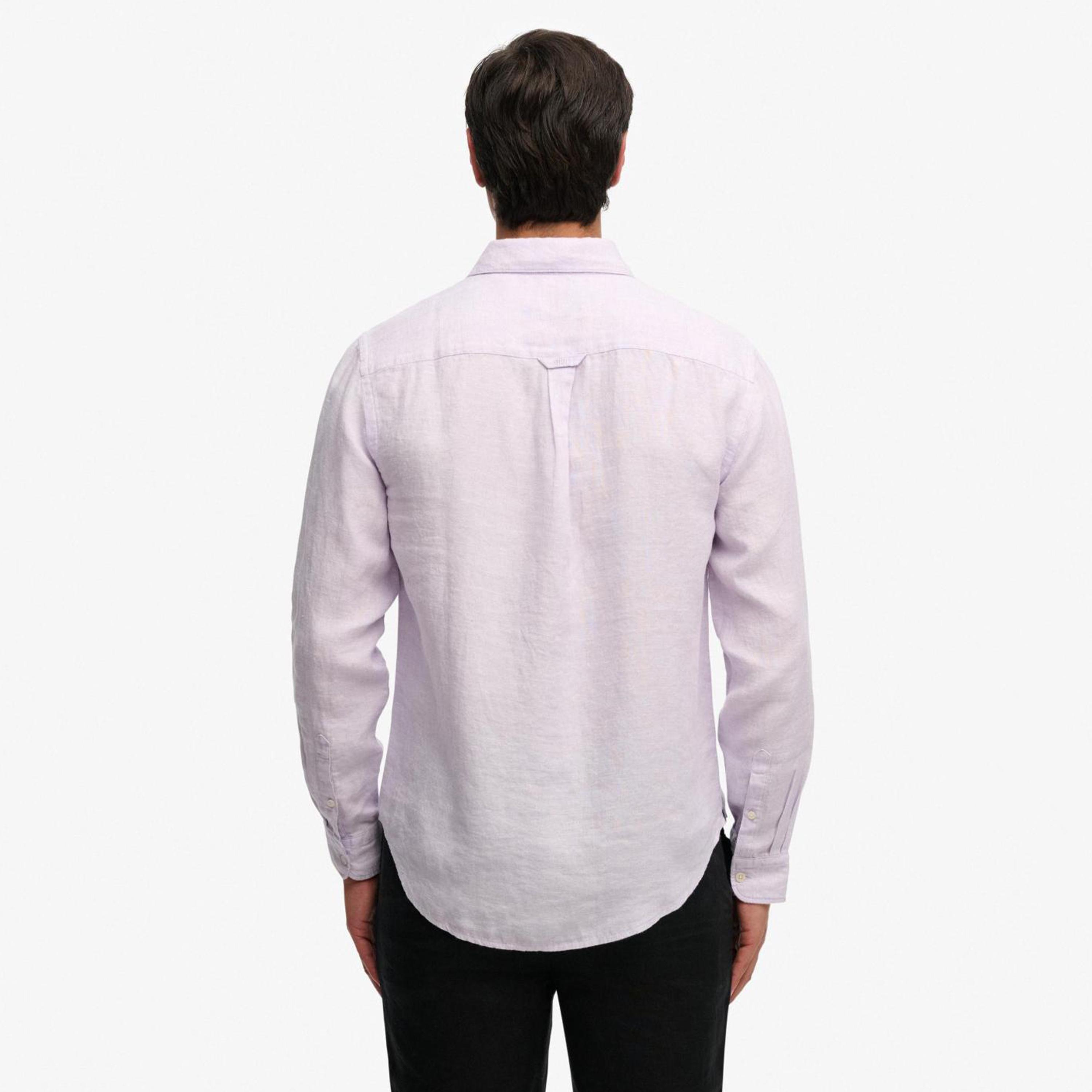 Superdry Plain Spread Collar Long Sleeves Men's Shirt-men-clothing-shirts-image-5