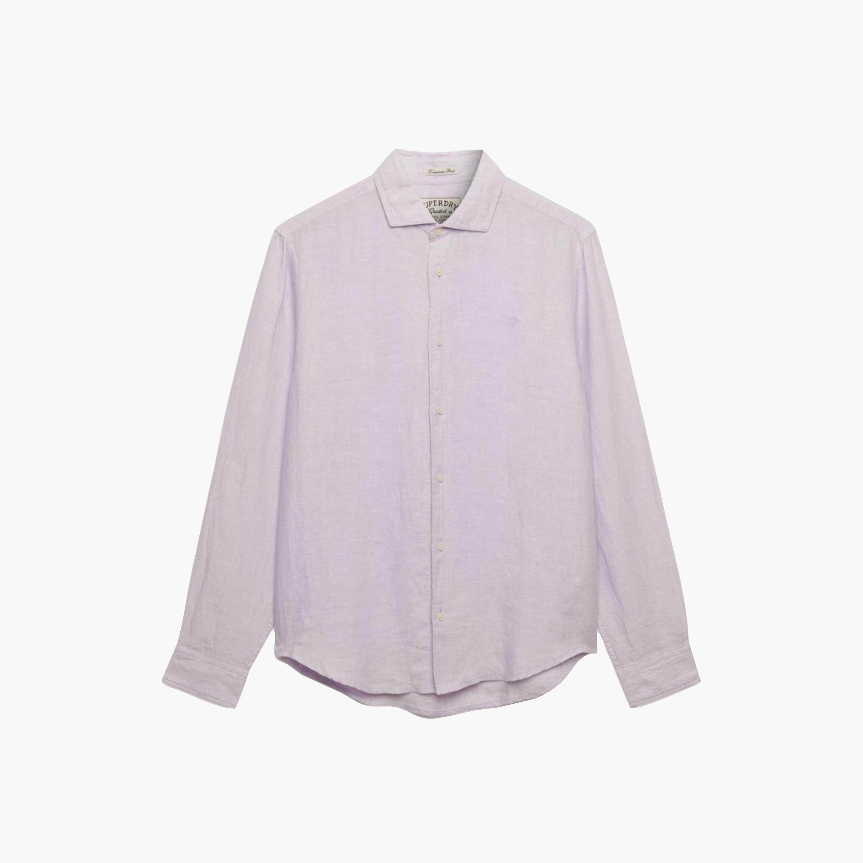Superdry Plain Spread Collar Long Sleeves Men's Shirt-men-clothing-shirts-image-6