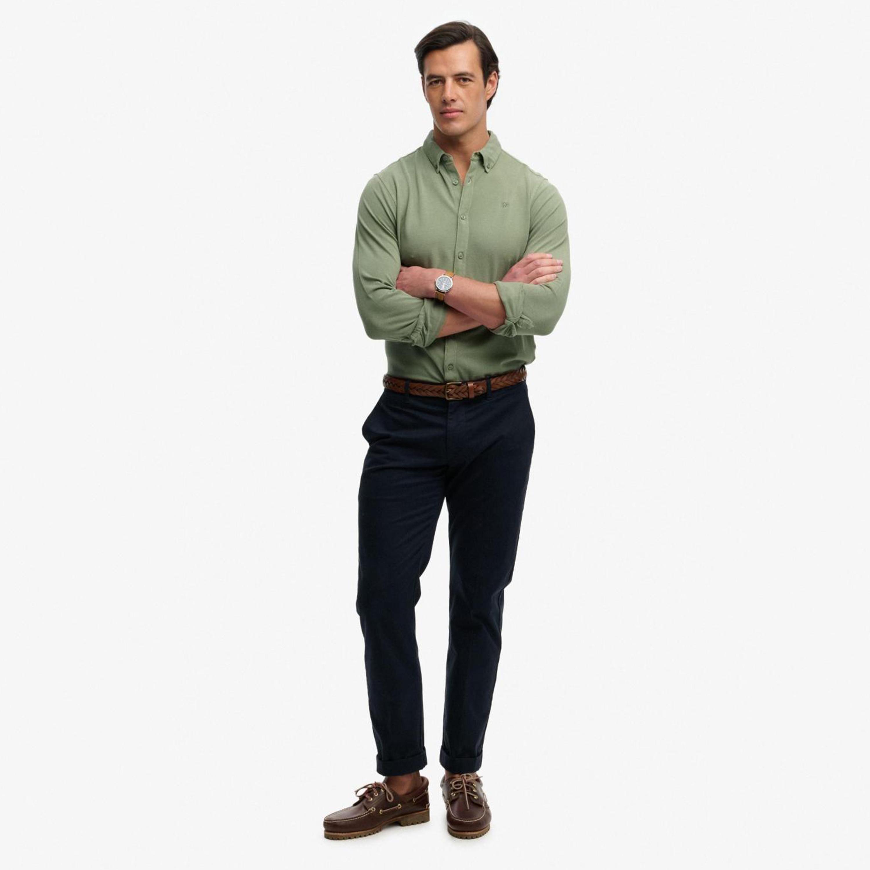 Superdry Plain Button-Down Collar Long Sleeves Men's Shirt-men-clothing-shirts-image-2