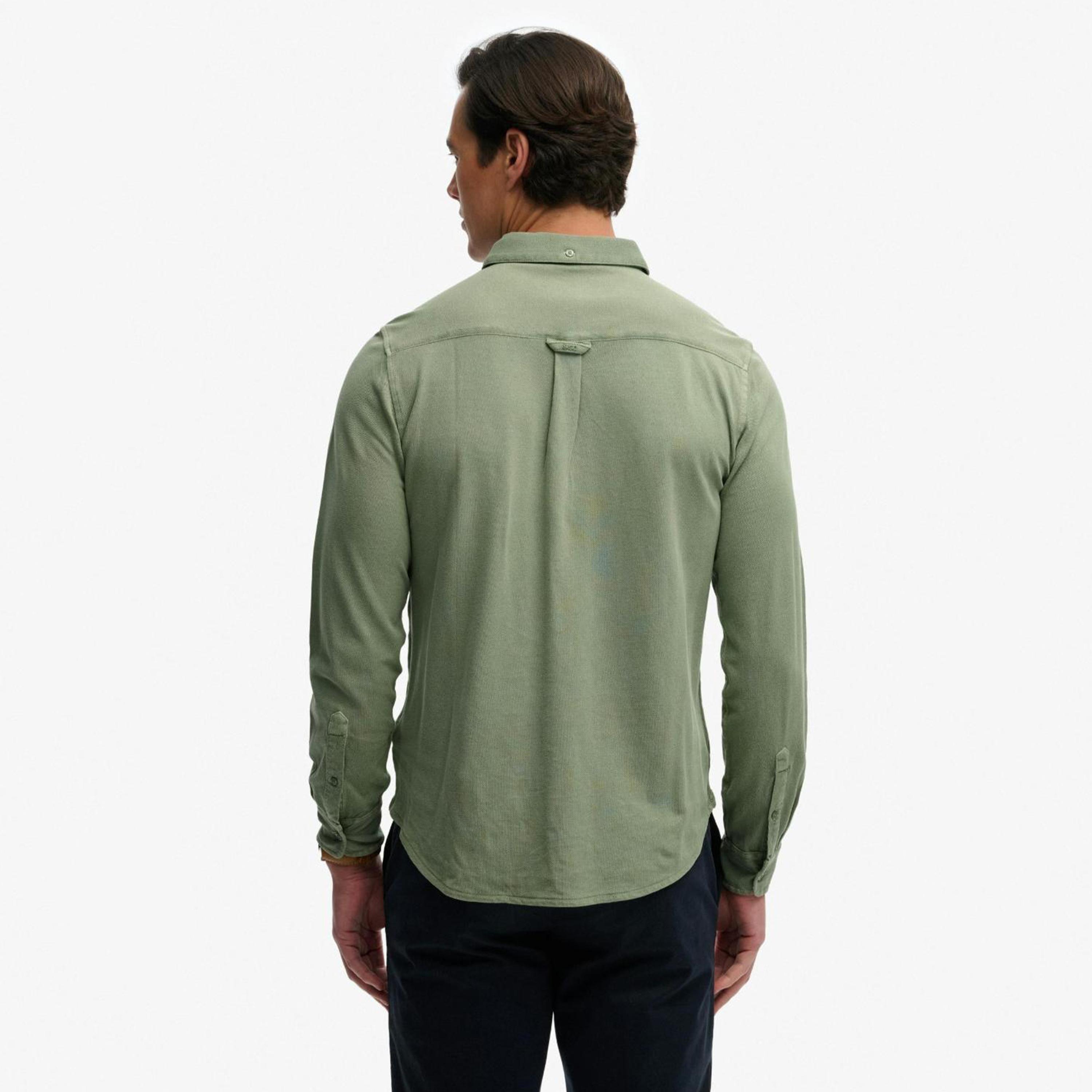 Superdry Plain Button-Down Collar Long Sleeves Men's Shirt-men-clothing-shirts-image-4