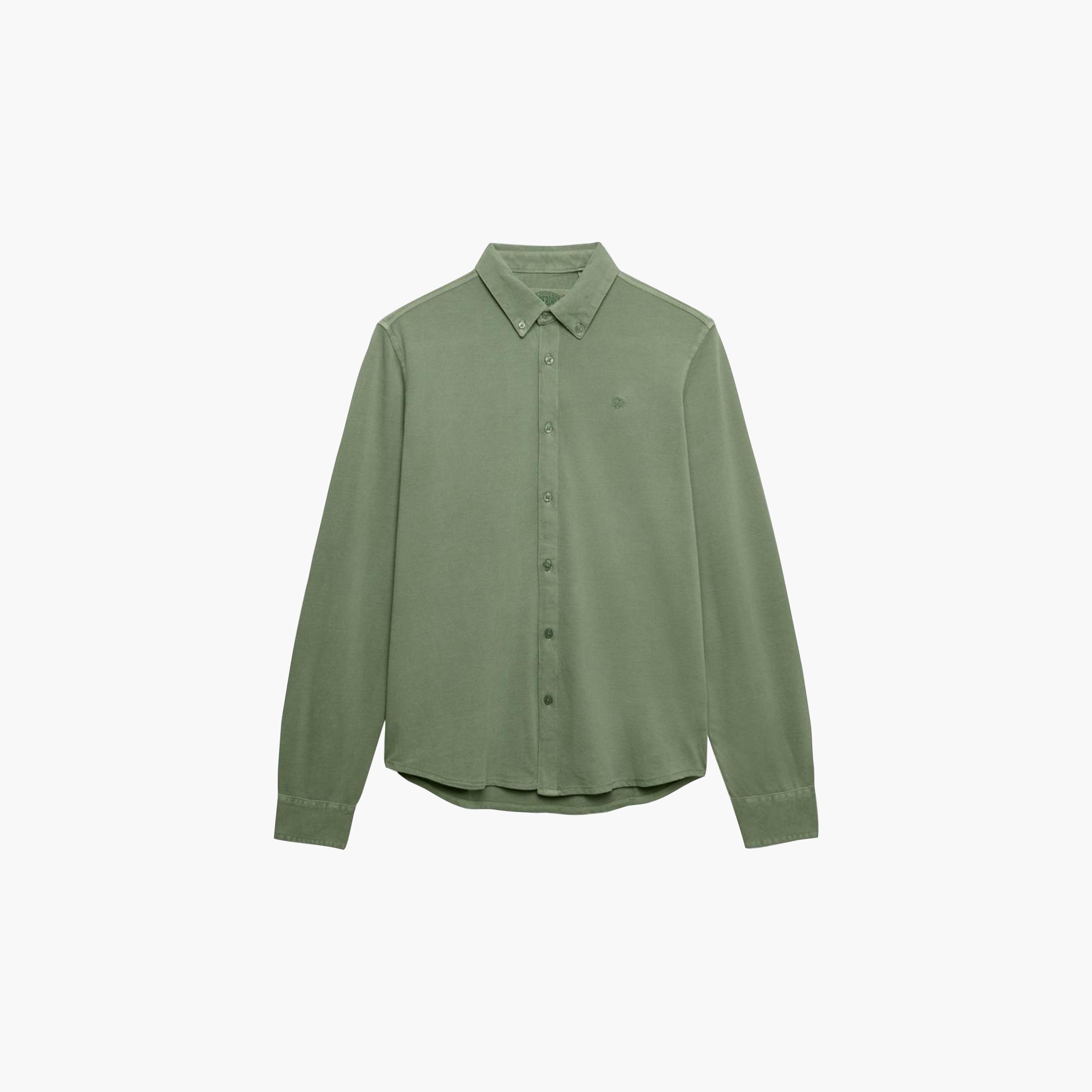 Superdry Plain Button-Down Collar Long Sleeves Men's Shirt-men-clothing-shirts-image-5