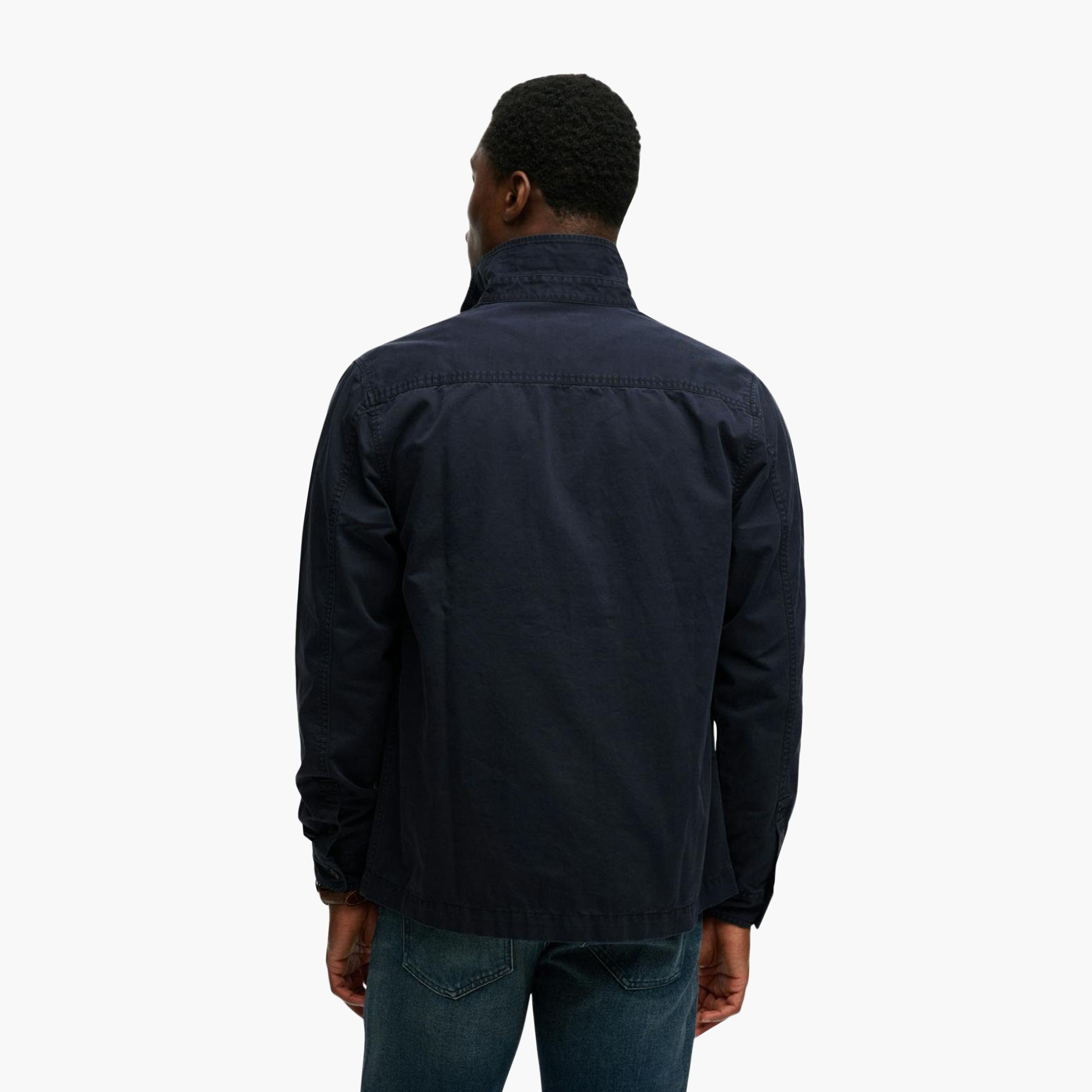 Superdry Plain Collared Long Sleeves Men's Overshirt-men-clothing-shirts-image-4