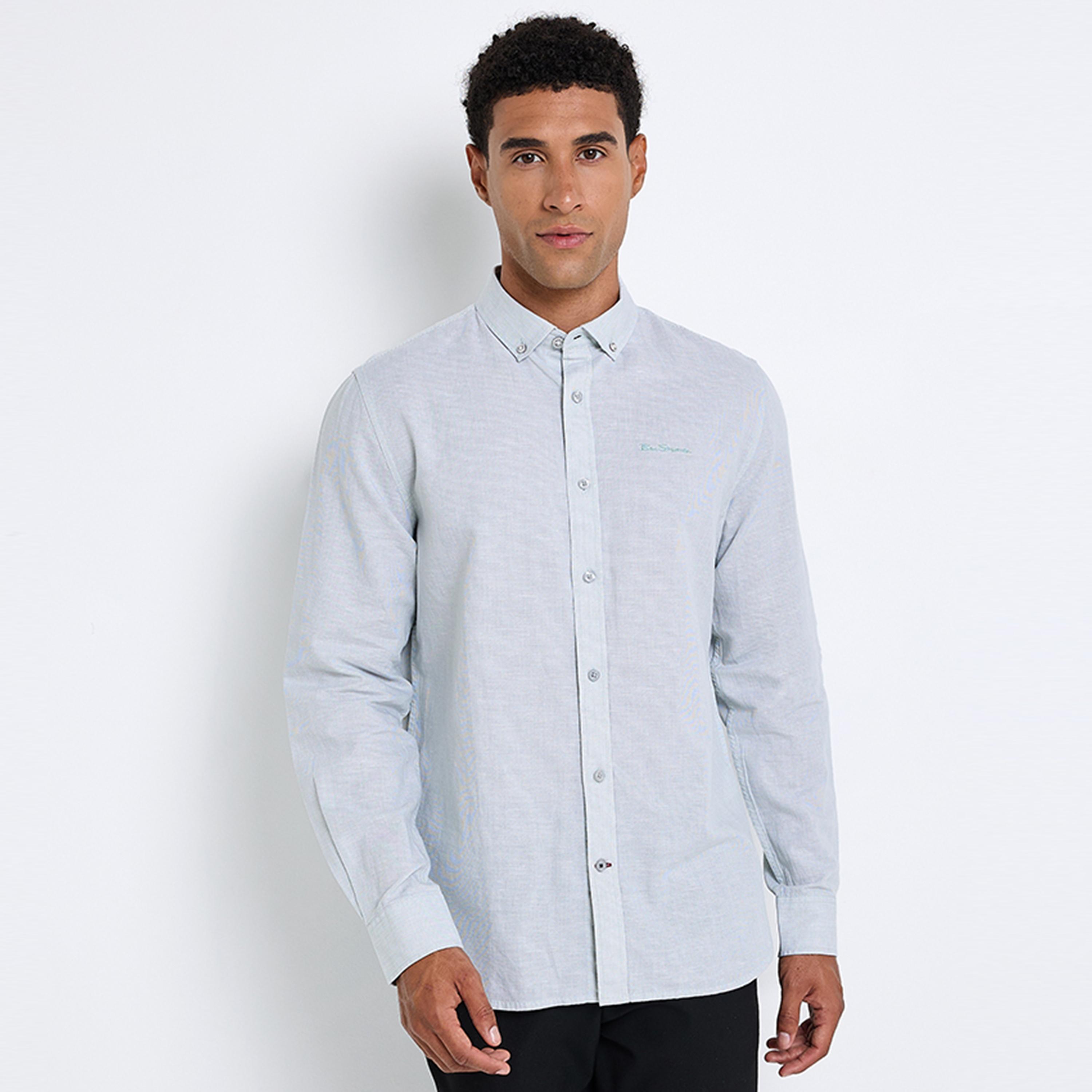 قميص رجالي بقصة عادية بياقة وأزرار وأكمام طويلة من بن شيرمان-men-clothing-shirts-image-8