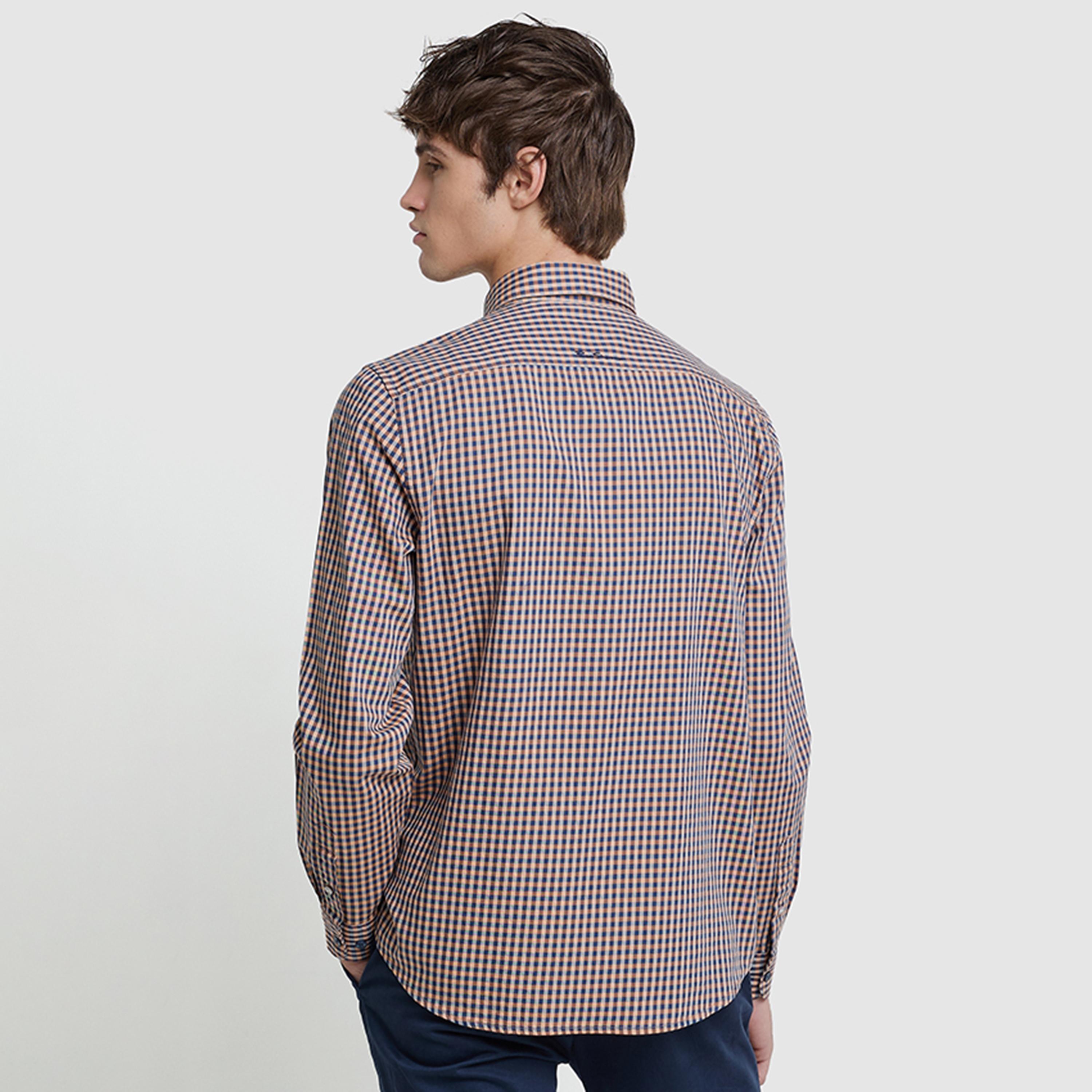 BEN SHERMAN Regular Fit Checked Collared Long Sleeves Men's Shirt-men-clothing-shirts-image-8