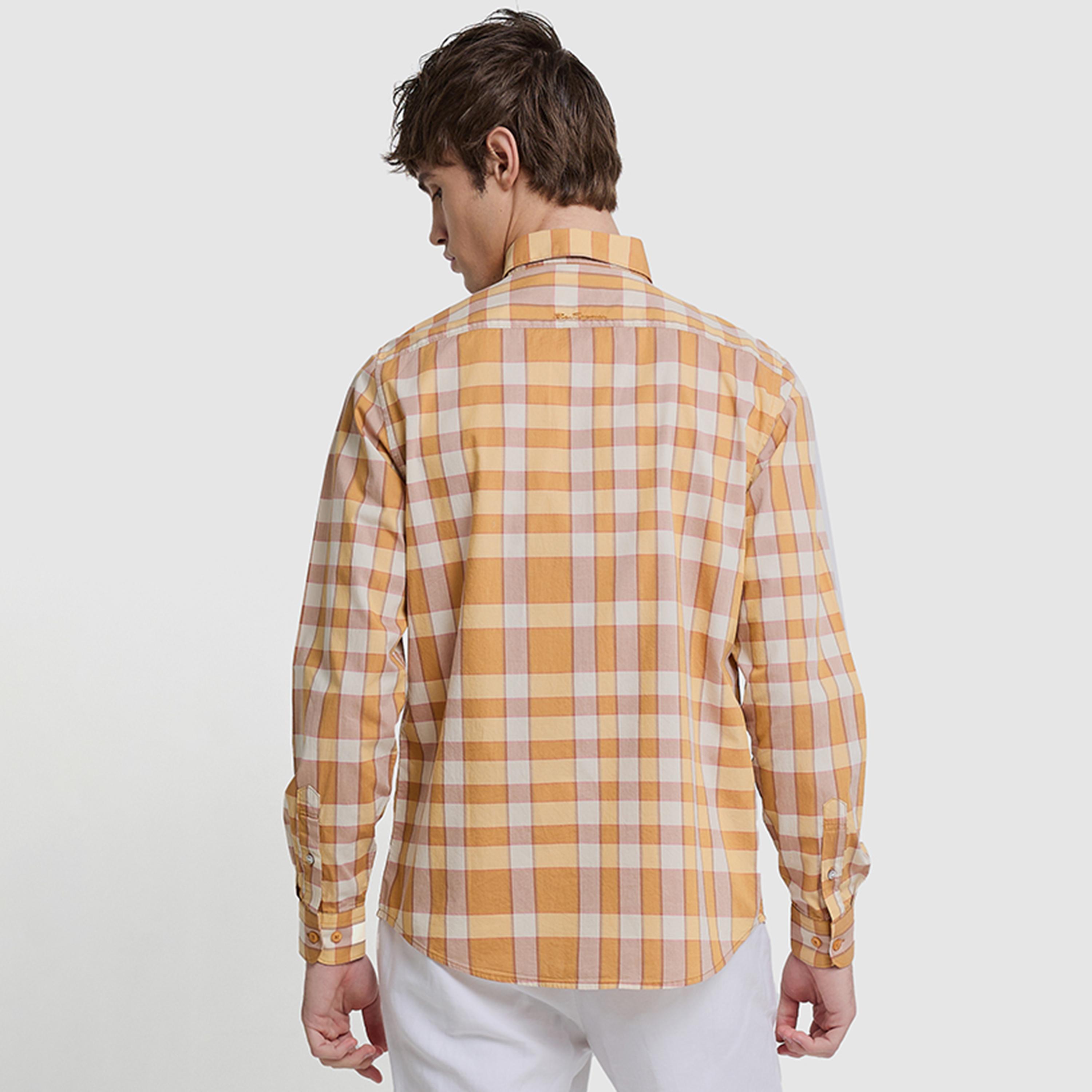 قميص رجالي بقصة عادية مربعات بياقة وأكمام طويلة من بن شيرمان-men-clothing-shirts-image-8