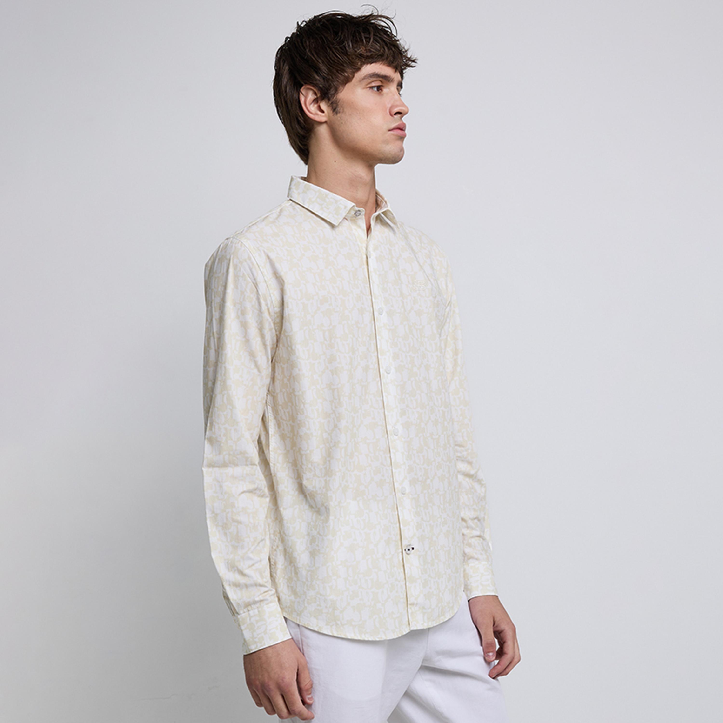 قميص رجالي بقصة عادية مطبوع بالكامل بياقة وأكمام طويلة من بن شيرمان-men-clothing-shirts-image-2