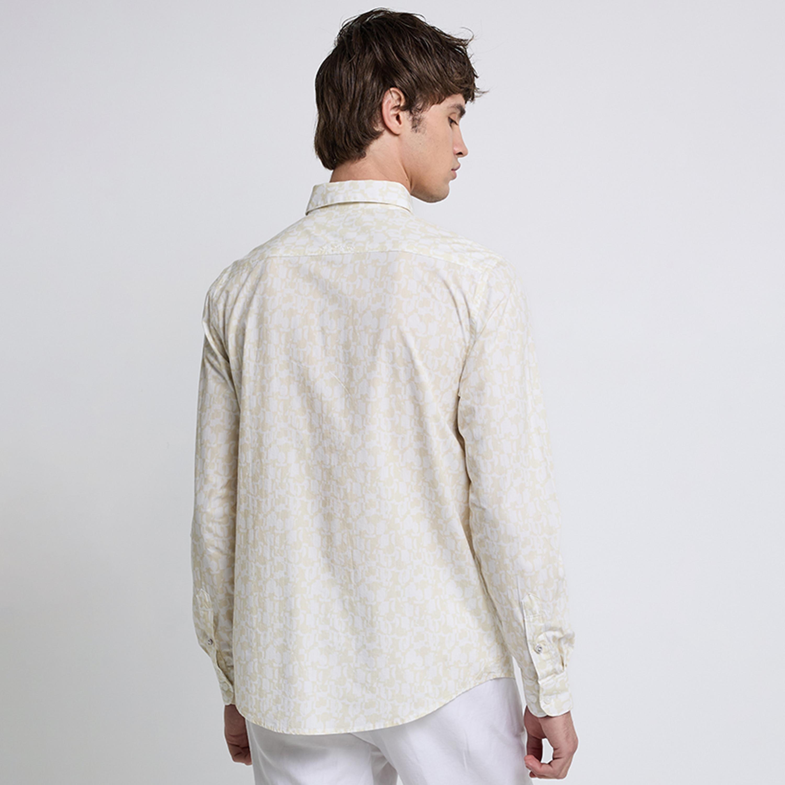 BEN SHERMAN Regular Fit All-Over Printed Collared Long Sleeves Men's Shirt-men-clothing-shirts-image-4
