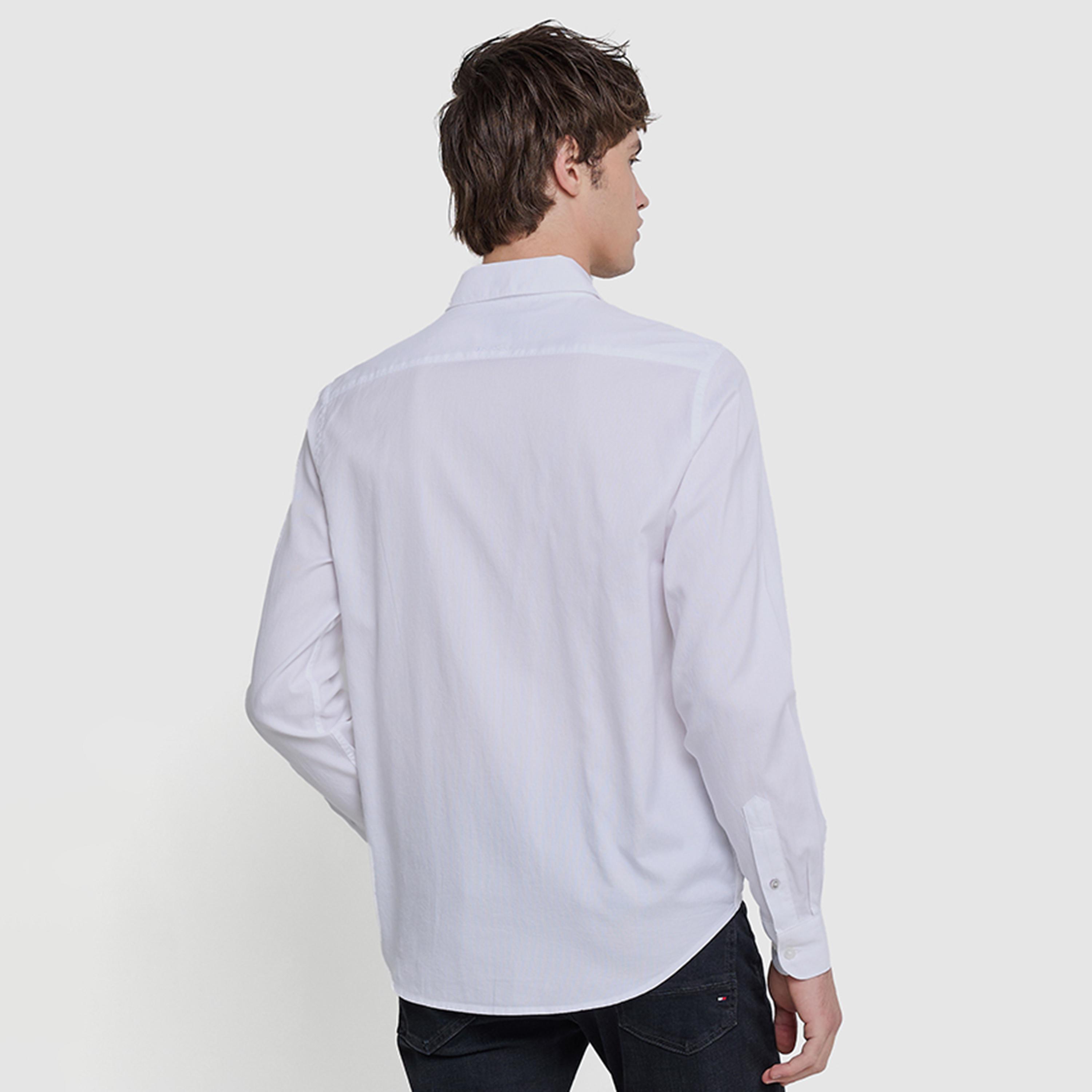 BEN SHERMAN Regular Fit Plain Collared Long Sleeves Men's Shirt-men-clothing-shirts-image-4