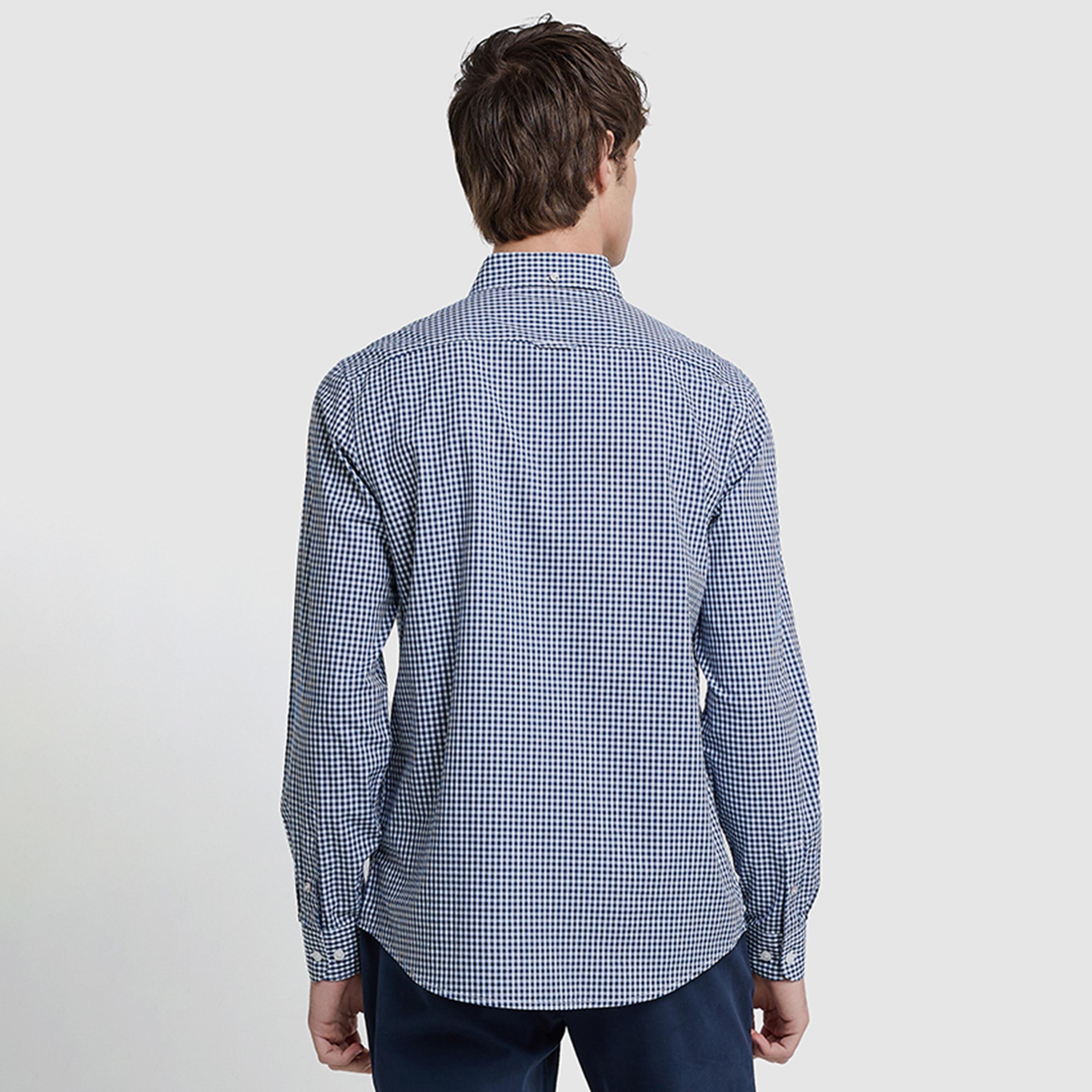 قميص رجالي بقصة عادية مربعات بأزرار وأكمام طويلة من بن شيرمان-men-clothing-shirts-image-4