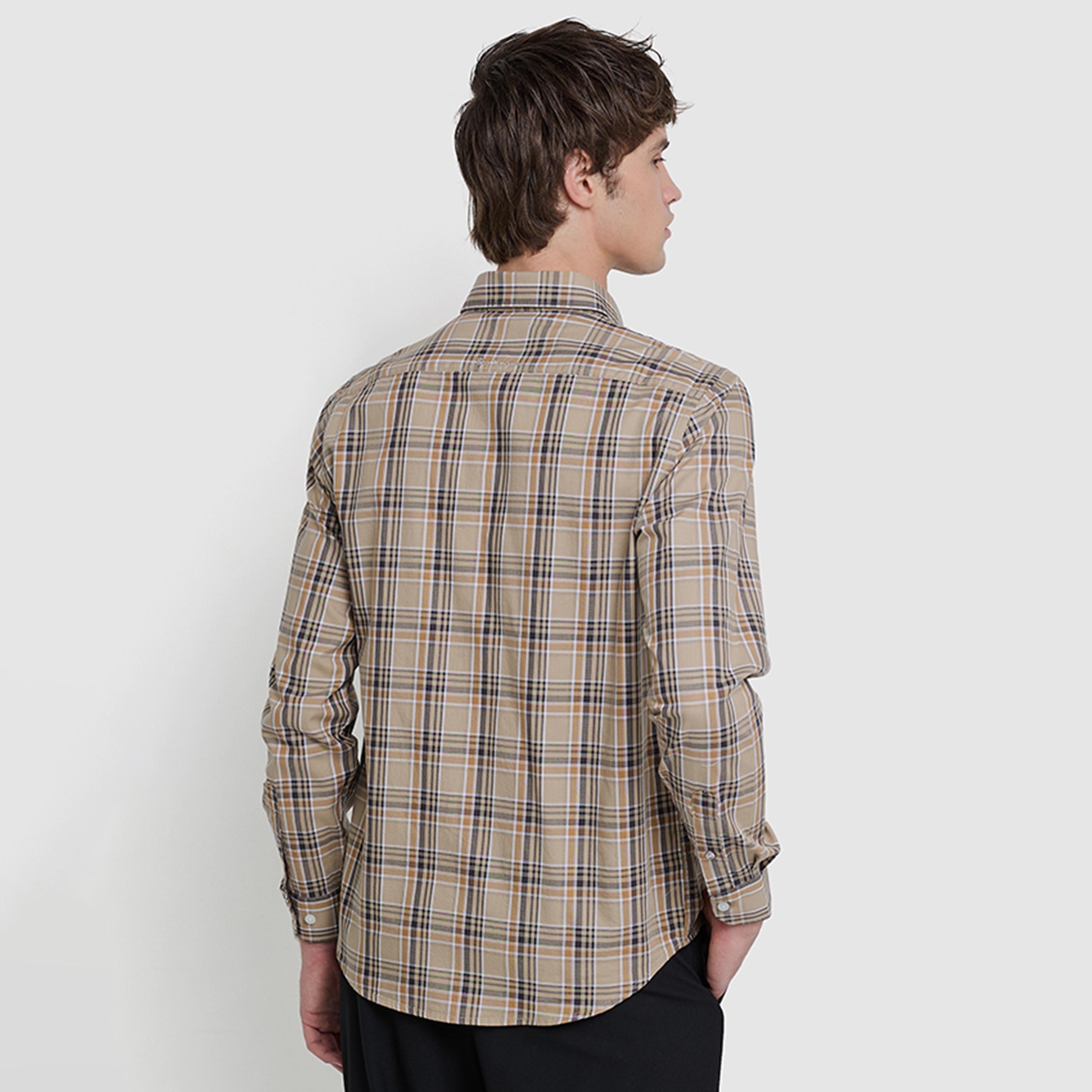 BEN SHERMAN Regular Fit Checked Collared Long Sleeves Men's Shirt-men-clothing-shirts-image-4