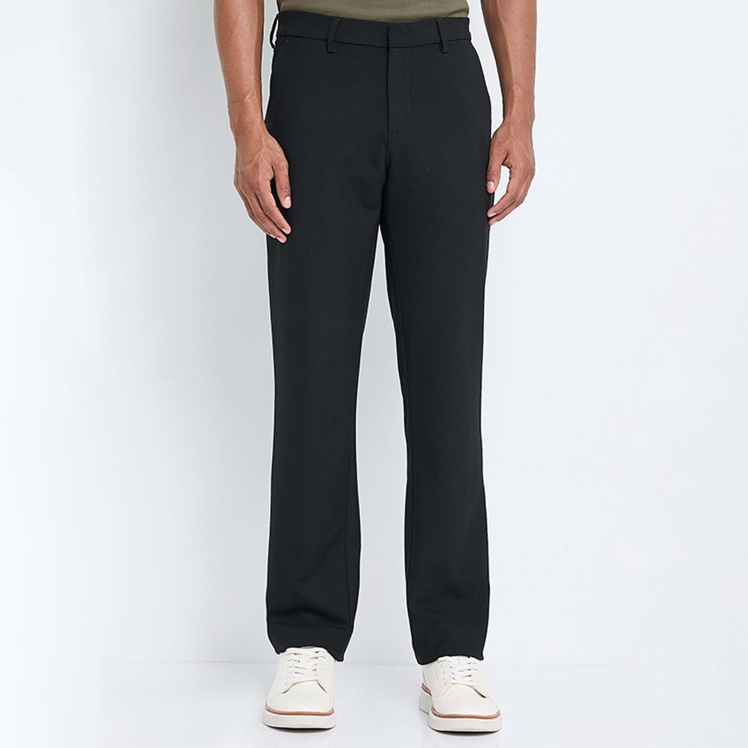 بنطلون رجالي سادة بخصر متوسط ​​ورباط مطاطي من بن شيرمان-men-clothing-bottoms-trousersandchinos-trousers-image-5
