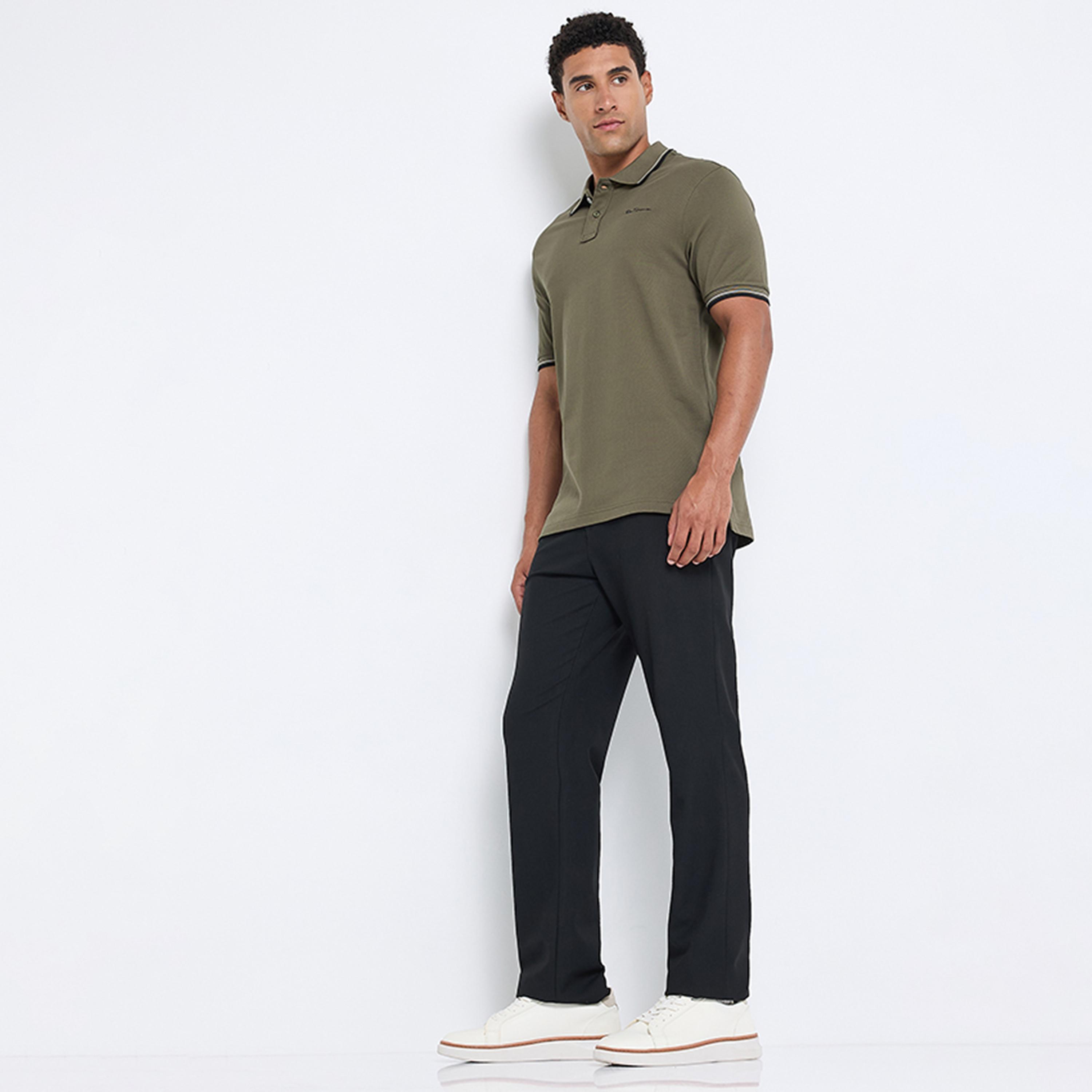 بنطلون رجالي سادة بخصر متوسط ​​ورباط مطاطي من بن شيرمان-men-clothing-bottoms-trousersandchinos-trousers-image-6