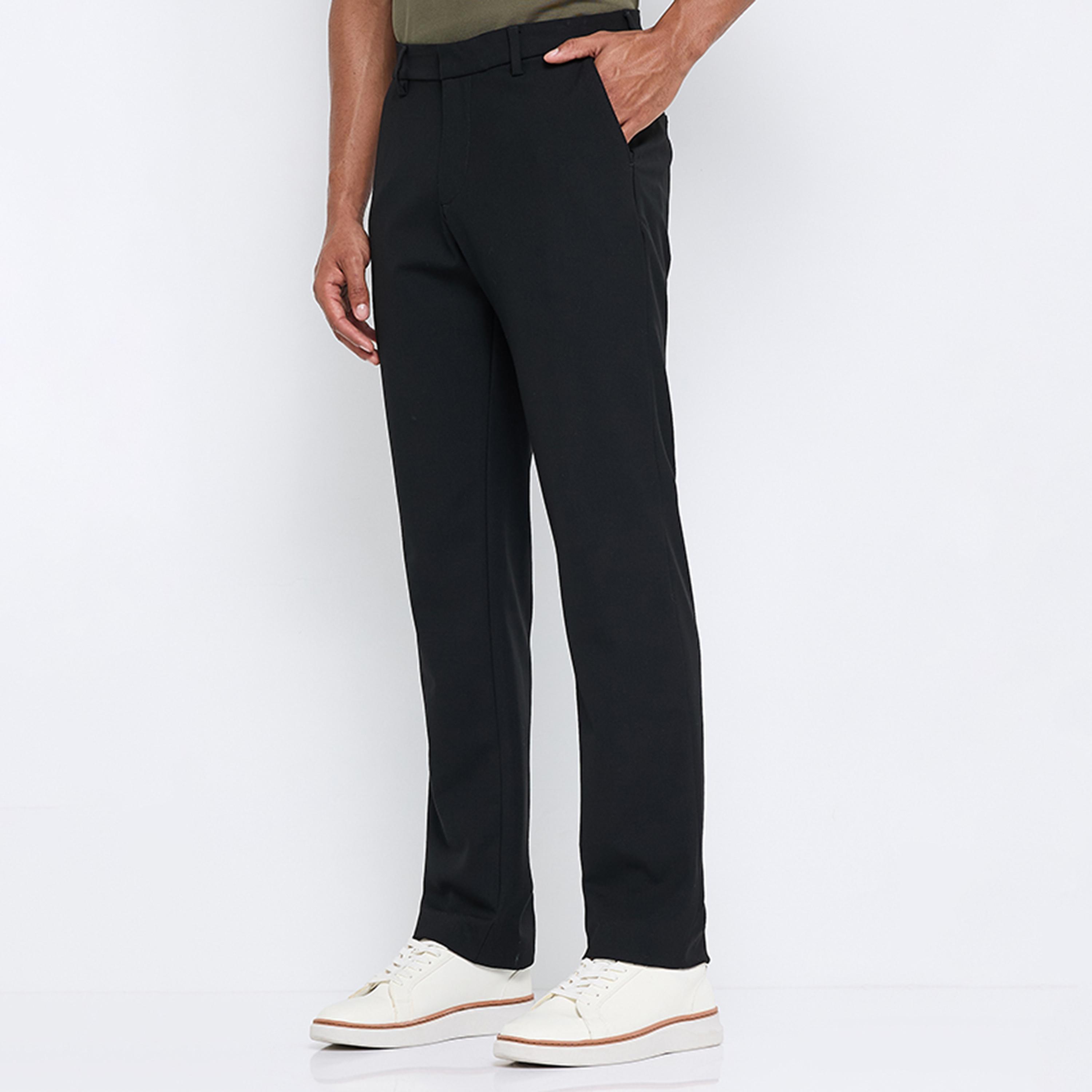 بنطلون رجالي سادة بخصر متوسط ​​ورباط مطاطي من بن شيرمان-men-clothing-bottoms-trousersandchinos-trousers-image-8